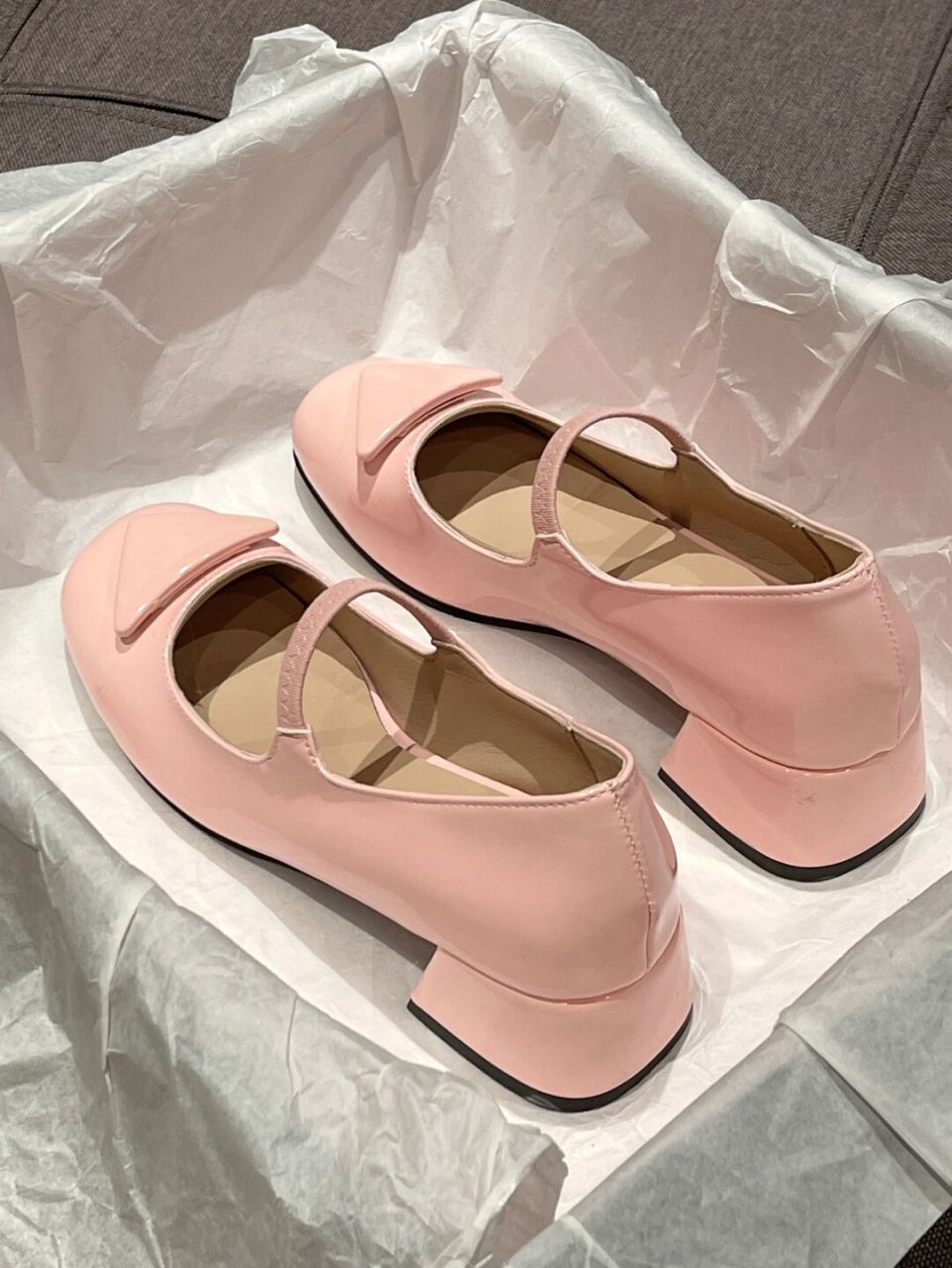 温温柔柔的粉色玛丽珍单鞋91搭配裙子爆好看