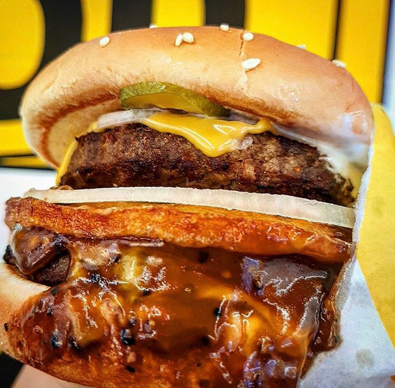 韩国美食|nbb汉堡92一份套餐 汉堡不到60 nbb就是no brand burger