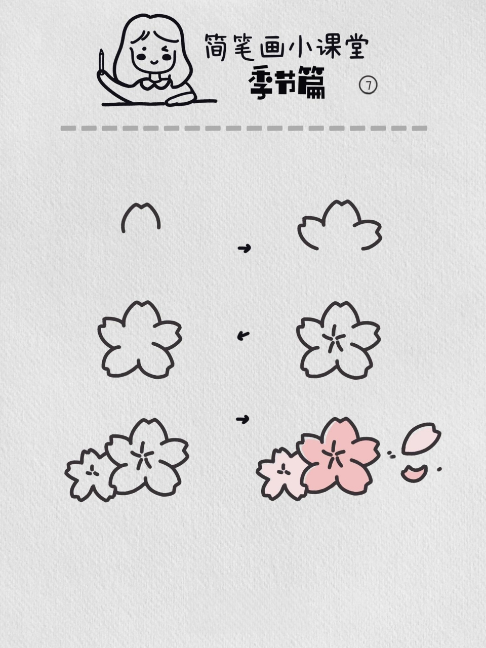 樱花画法简笔画图片