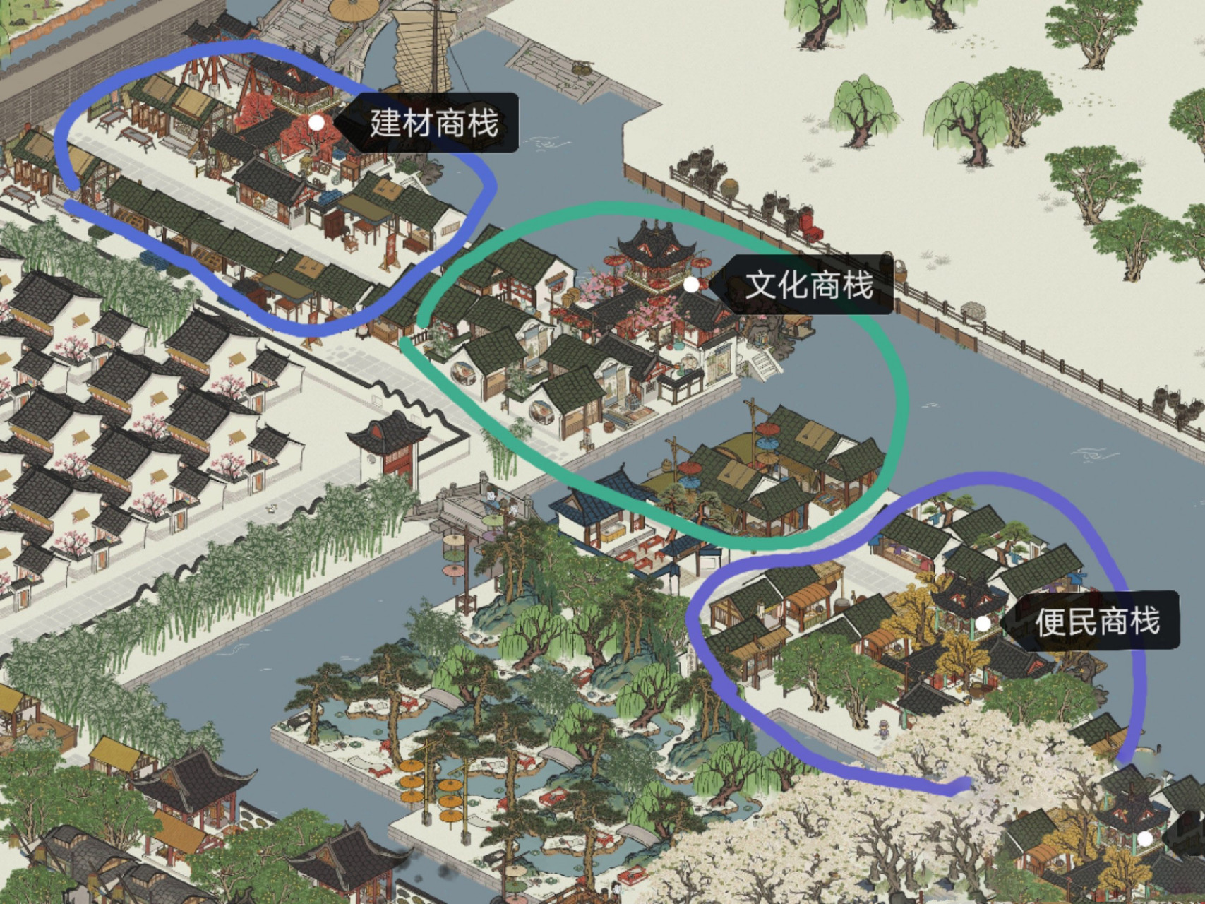 江南百景图攻略 | 杭州府五大商栈布局～ 自己探索了一下商栈布局