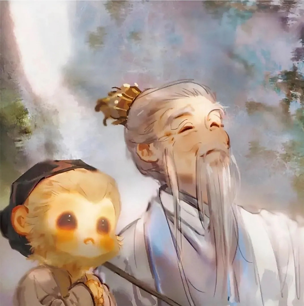 菩提与唐僧 长大才懂,菩提祖师才是孙悟空唯一的师父,他知道他是一只