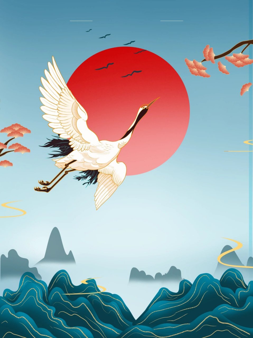 97国潮风仙鹤|云鹤驾祥云7815|鹤鸣九宵96 这几天一直比较忙