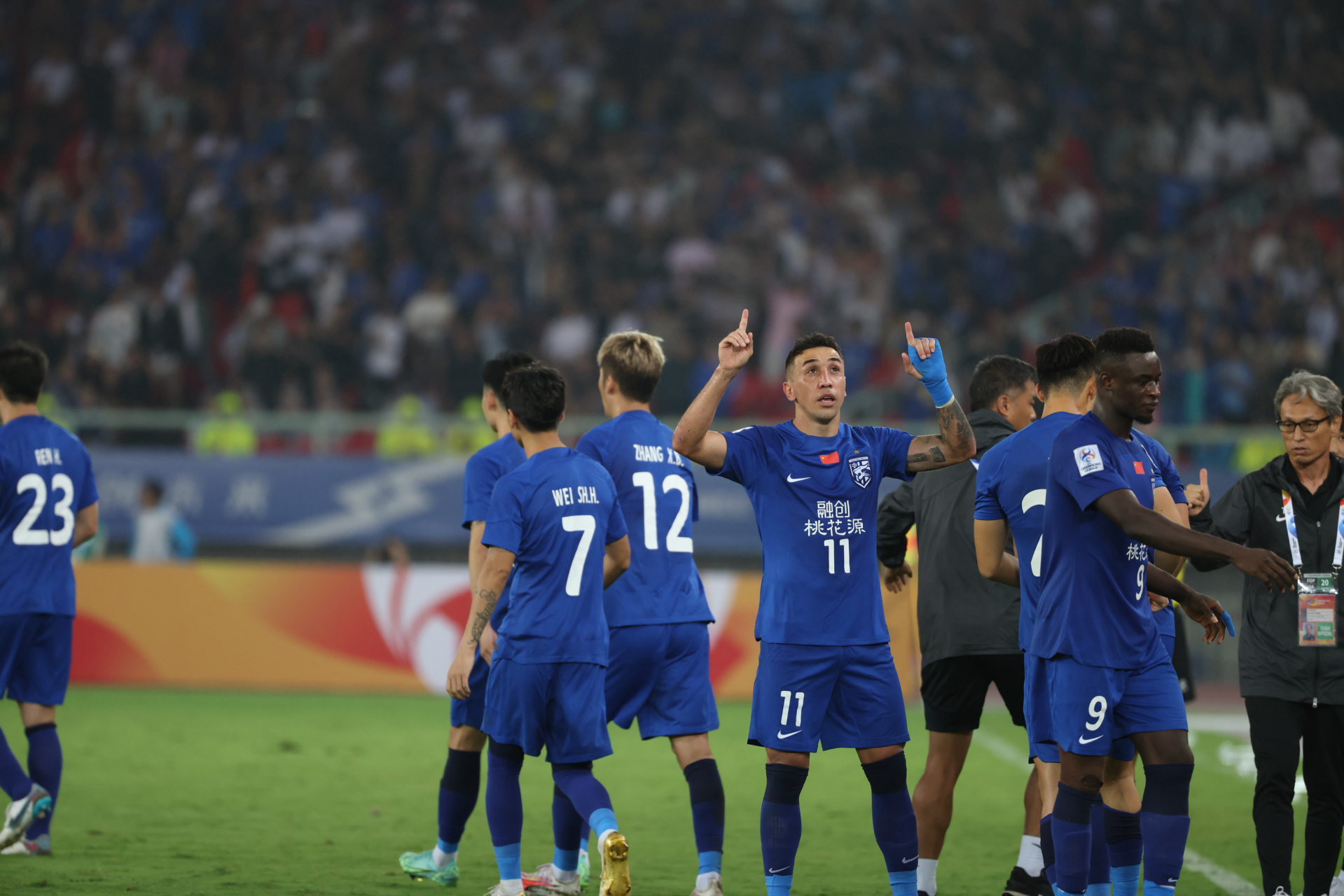 2023/24亚冠联赛小组赛第1轮 #武汉三镇vs浦和红钻#全场比赛结束