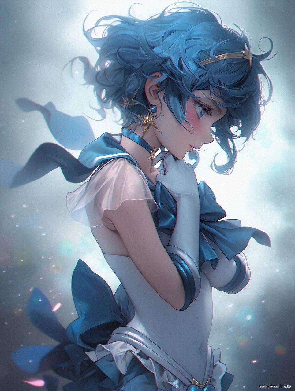 midjourney i 美少女战士—水星 美少女战士水星