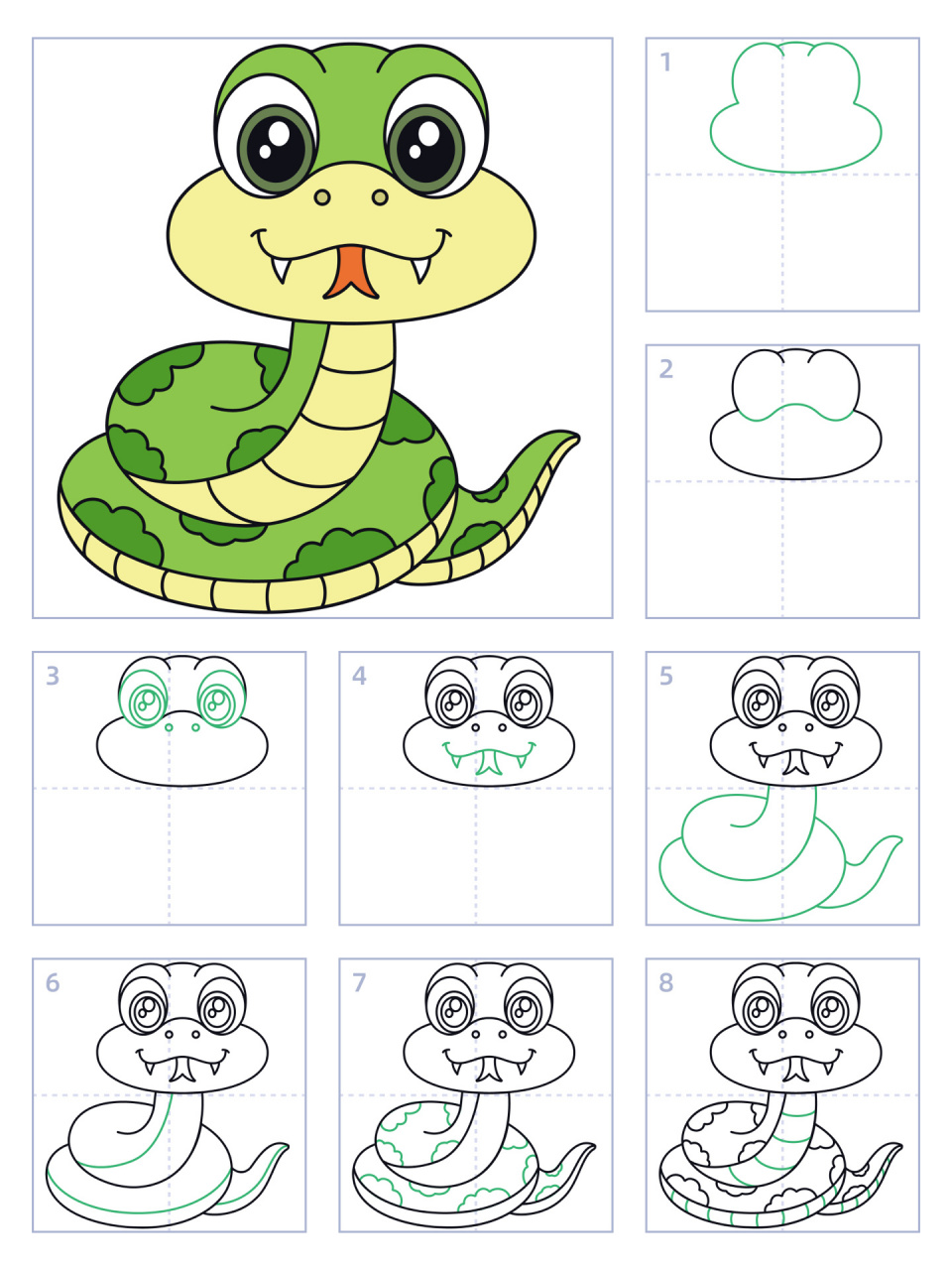 简笔画55期|小蛇🐍