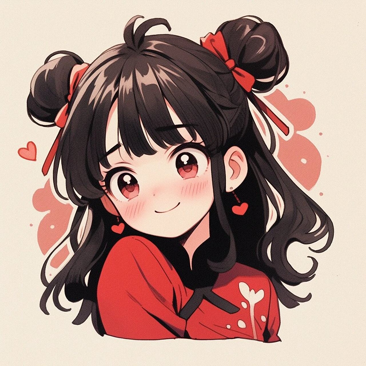 midjourney可爱小女孩动漫头像 有看的上的尽管找我,免费送,后续持续