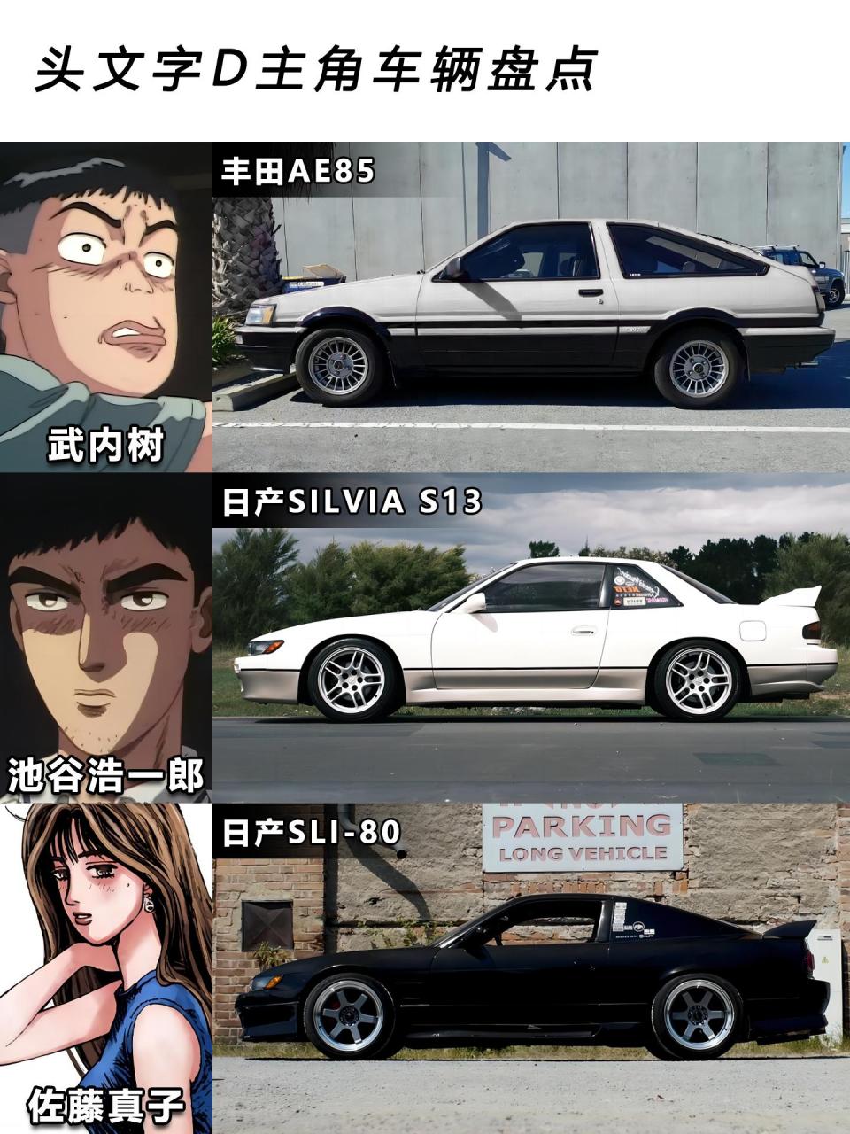 头文字d人物座驾盘点!