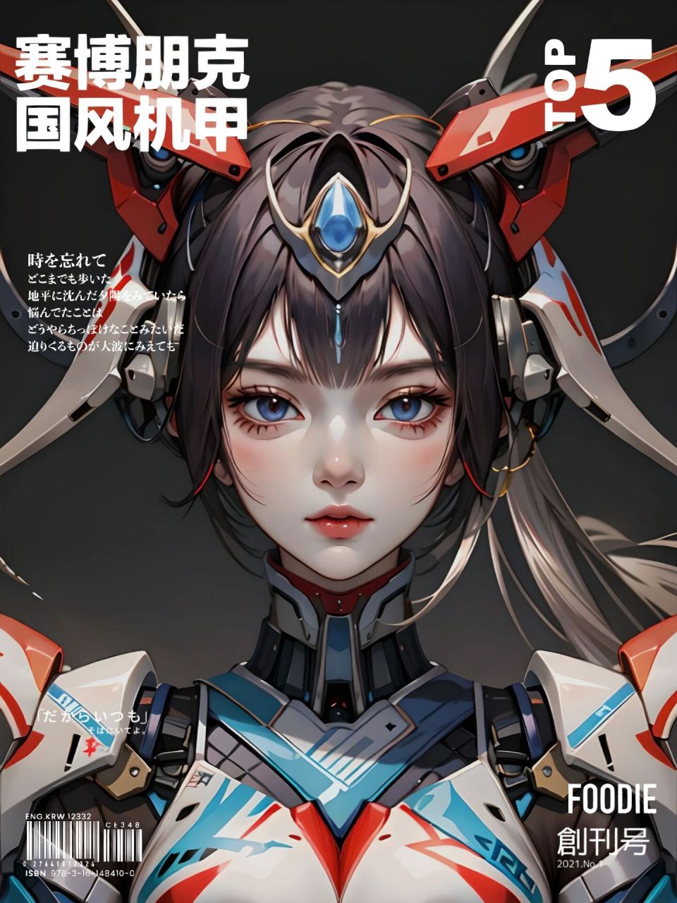 ai中国风赛博朋克机甲少女|国风赛高!