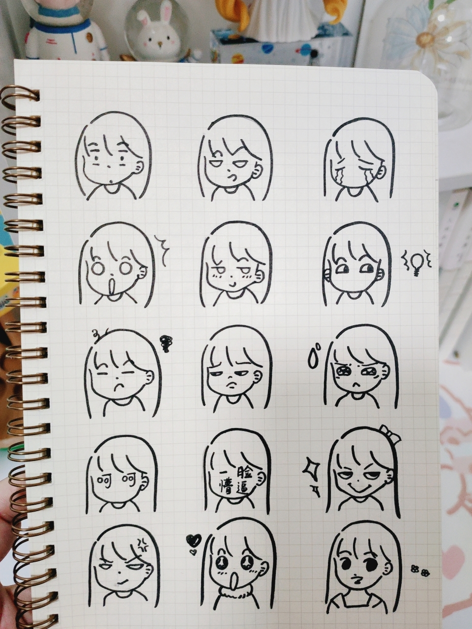 简笔画可爱卡通人物表情集锦 简笔画可爱卡通人物表情集锦