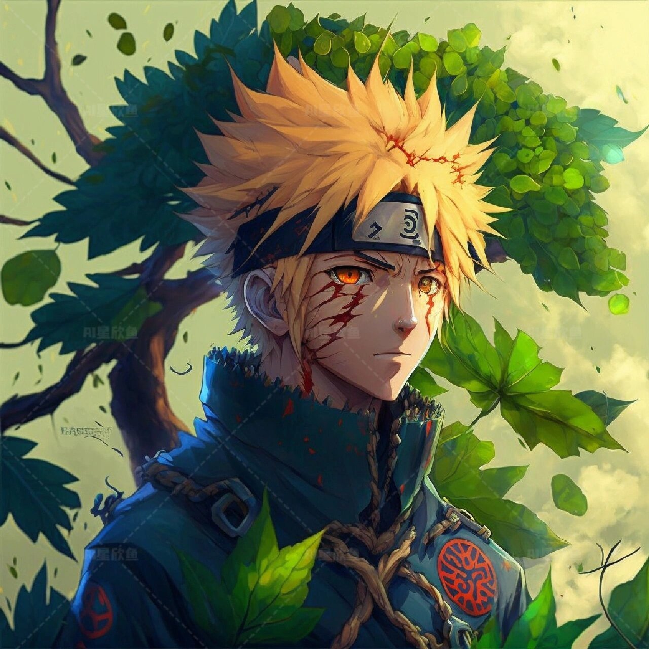 ai生成·火影忍者波风水门风格头像