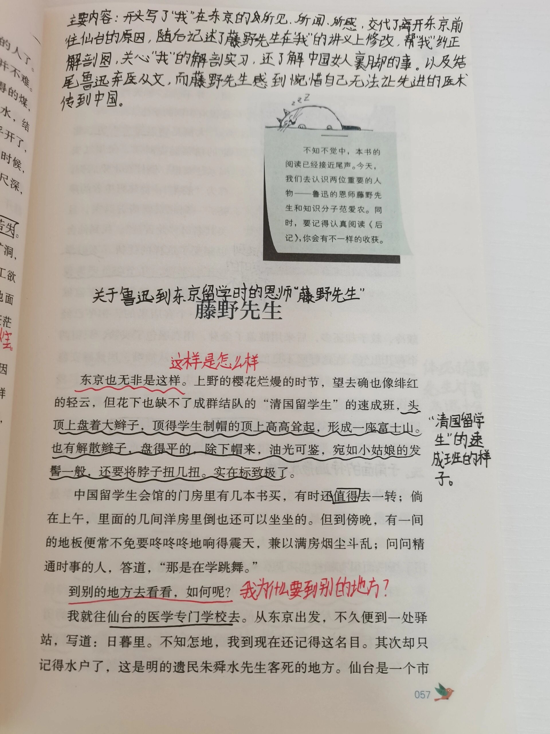 朝花夕拾读书批注【藤野先生】 朝花夕拾读书批注来咯 原创作品,模仿