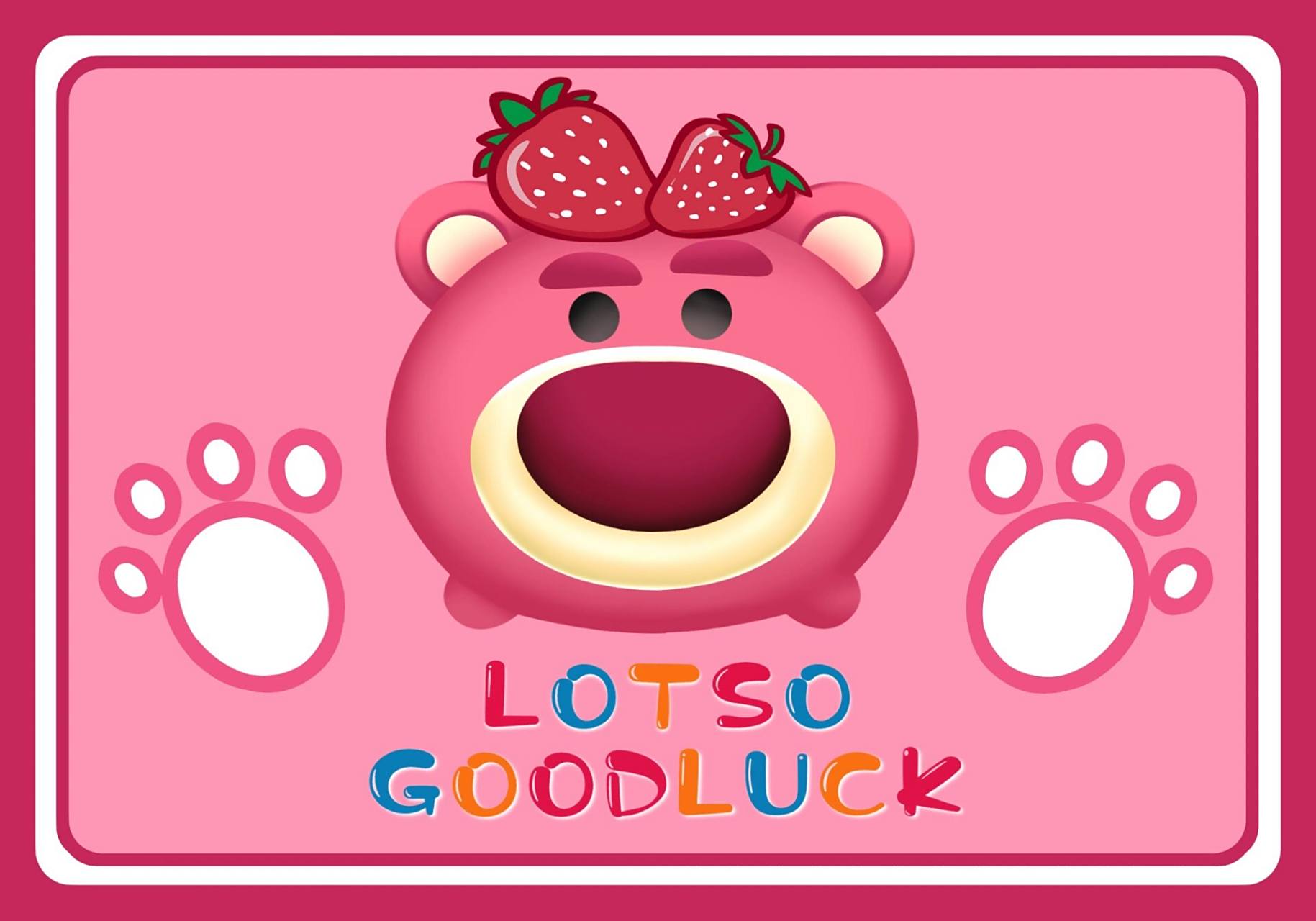 草莓熊插画壁纸