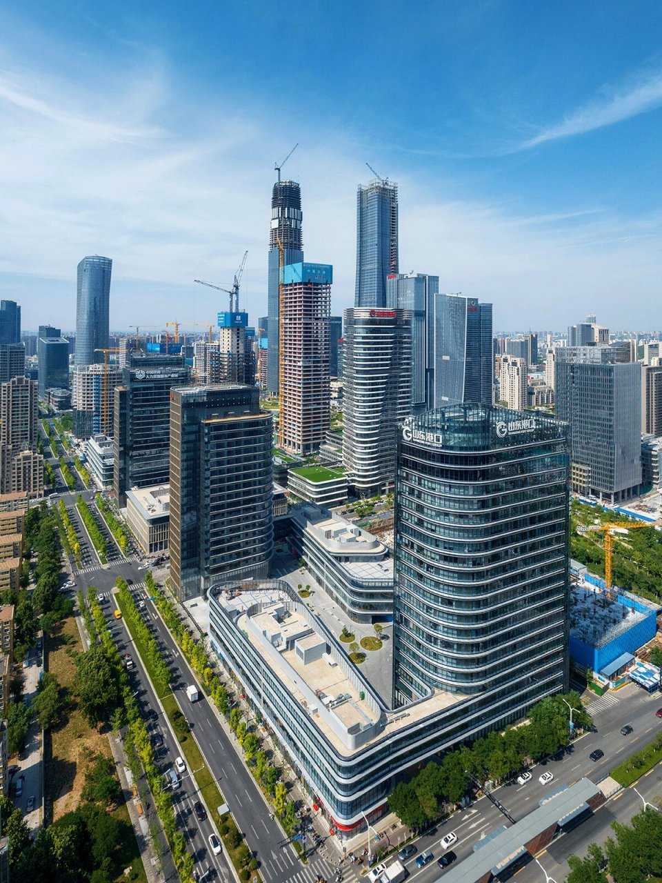 航拍济南|"飞阅"济南cbd 打工人们周一快乐996991 今天也是早c