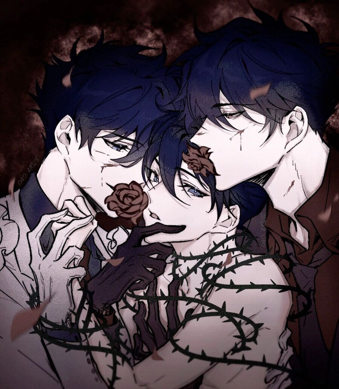 画了快新黑k夹心饼干七夕贺图95今天双更啦 【他们为采撷玫瑰披荆