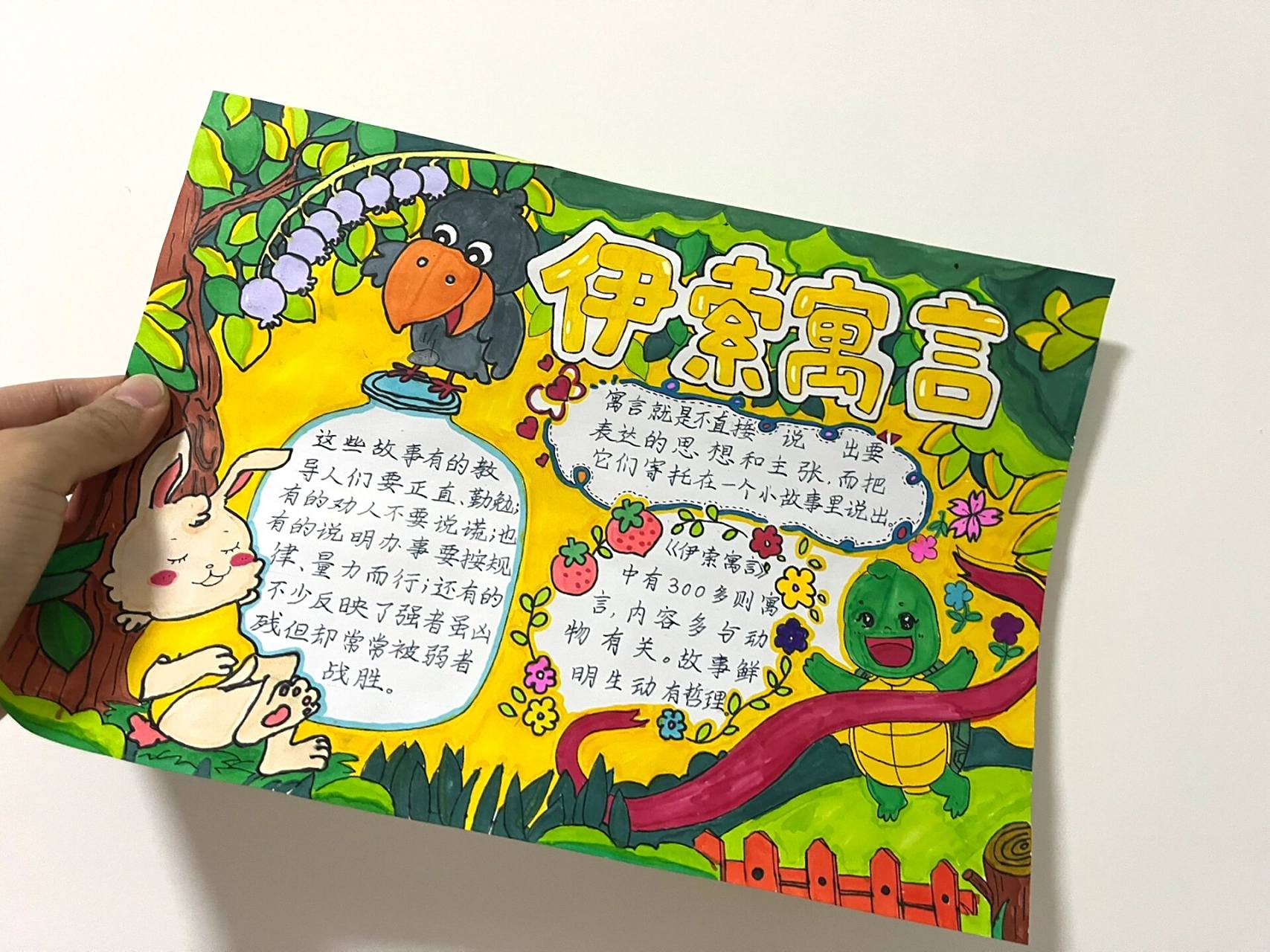 伊索寓言手抄报