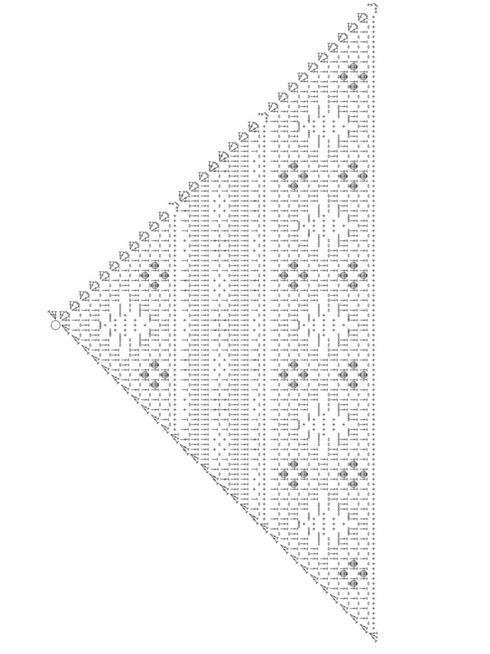 钩针编织花样三角披肩‖附图解