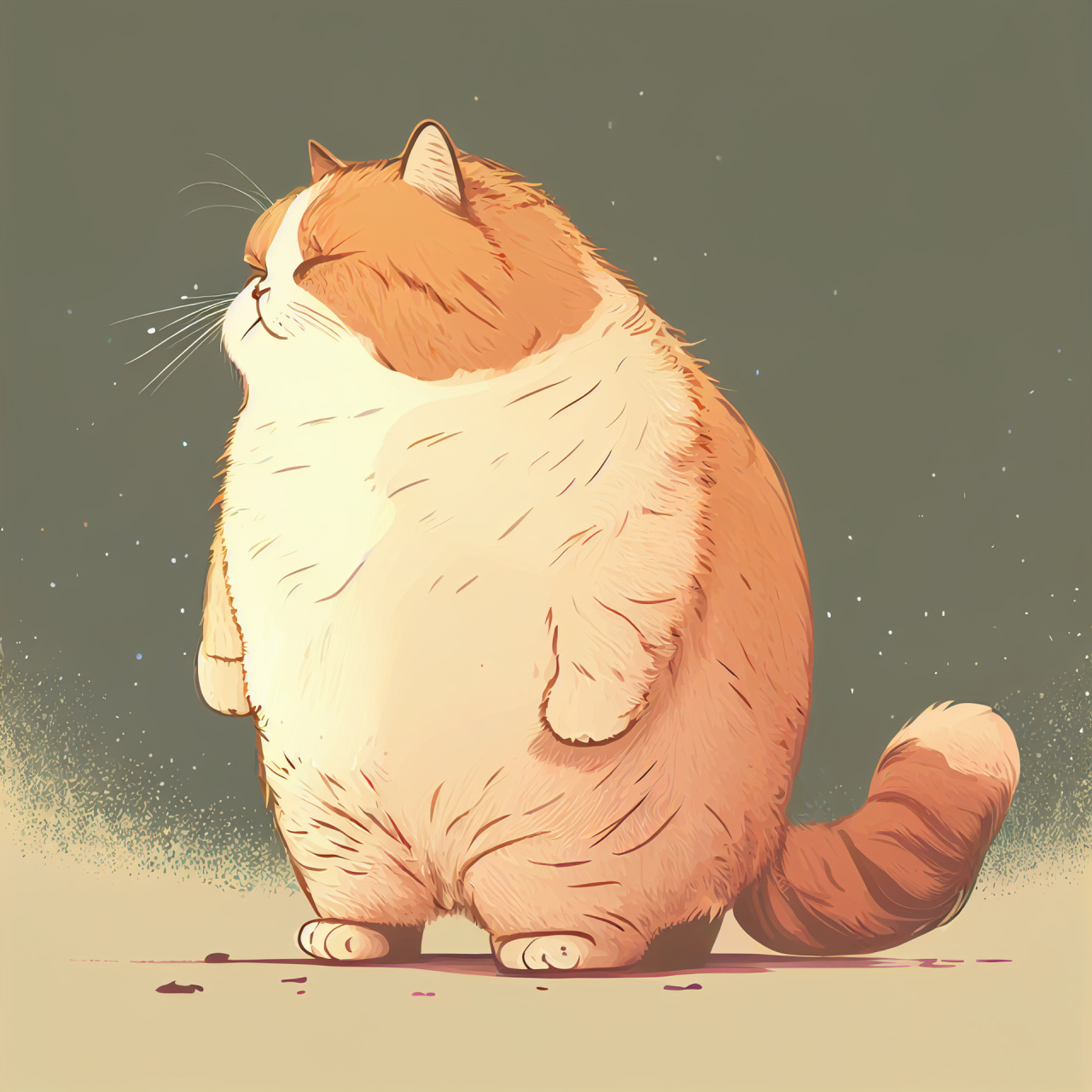 我才不要减肥呢,可爱治愈猫咪头像