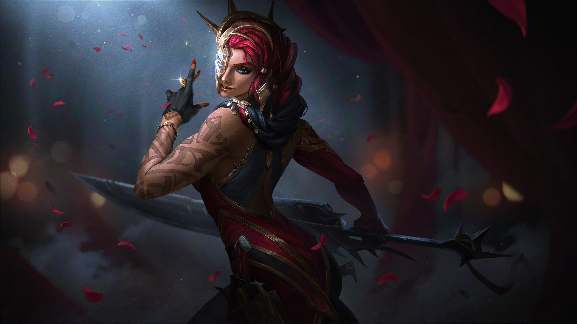 英雄联盟黑玫假面系列皮肤# kudos工作室分享了黑色玫瑰假面舞会系列