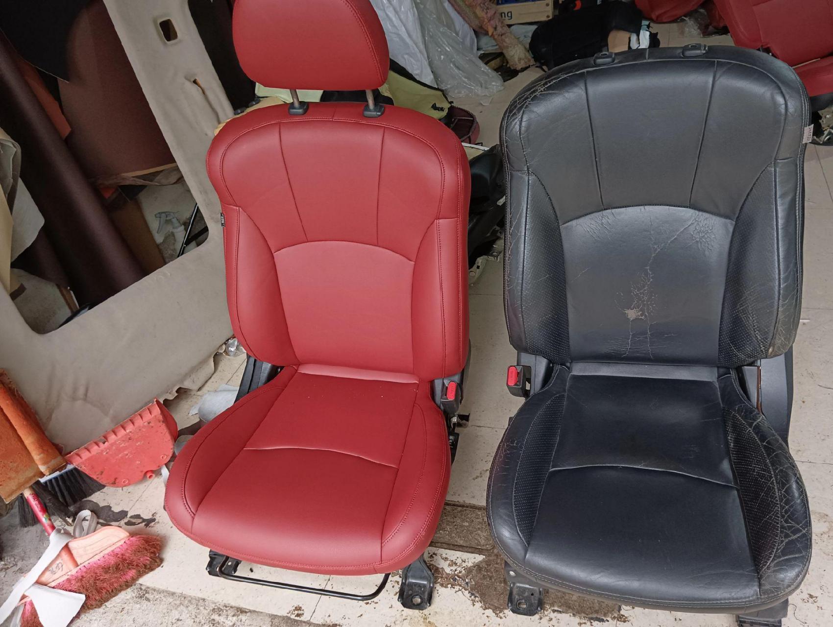 三菱欧蓝德真皮座椅.