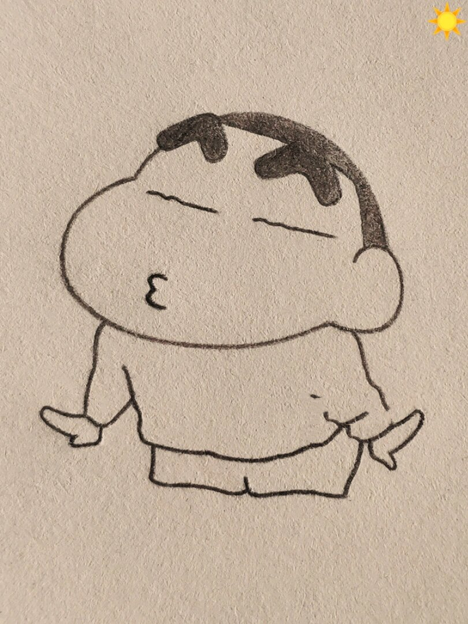 今日简笔画 伸出右手 轻轻握拳 伸出大拇指和食指 大拇指放到食指的第