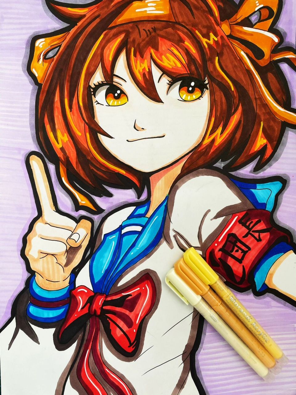 马克笔动漫凉宫春日 马克笔动漫人物,凉宫春日的忧郁 高级动漫,马克笔