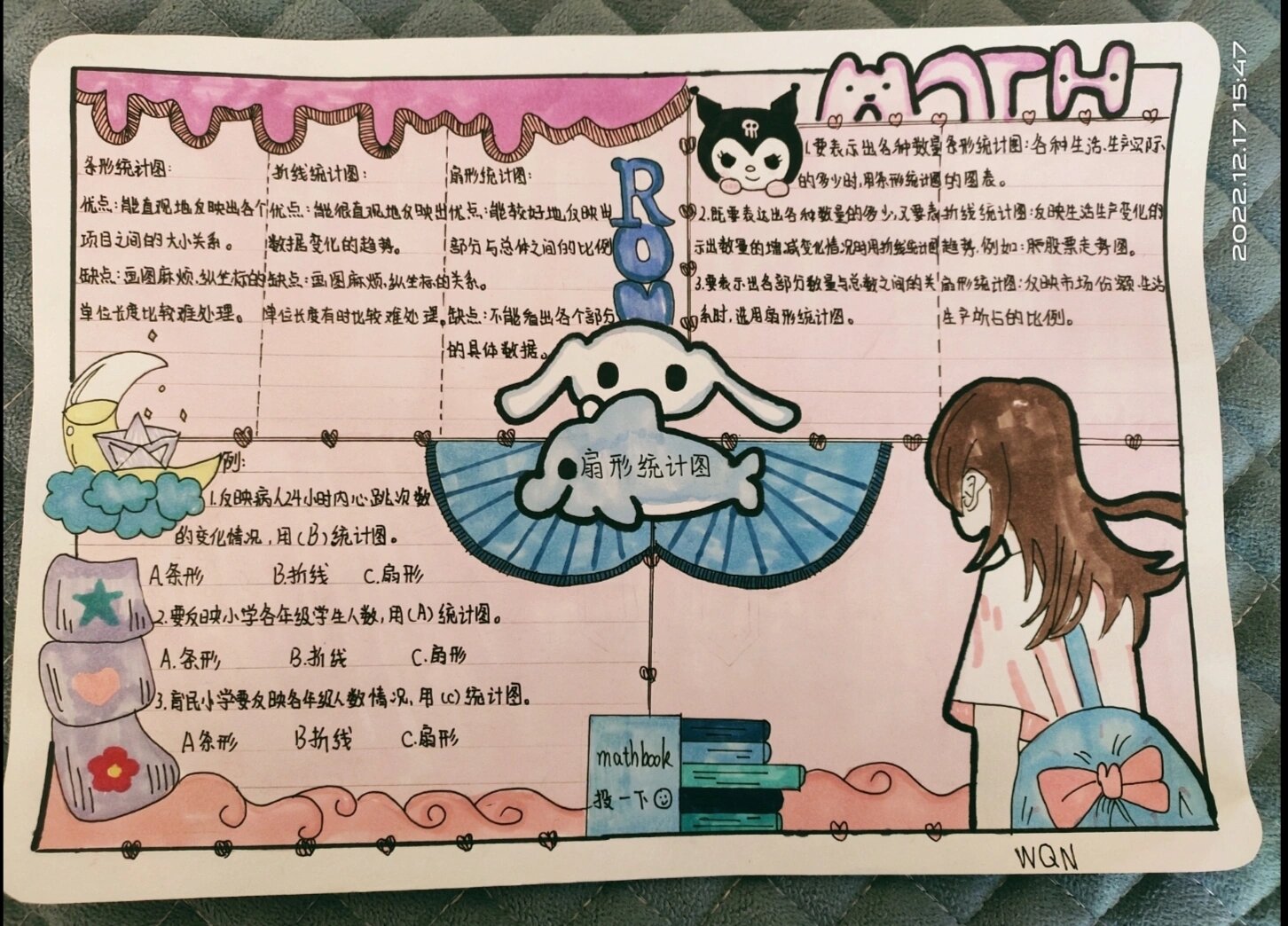 数学扇形统计图的思维导图