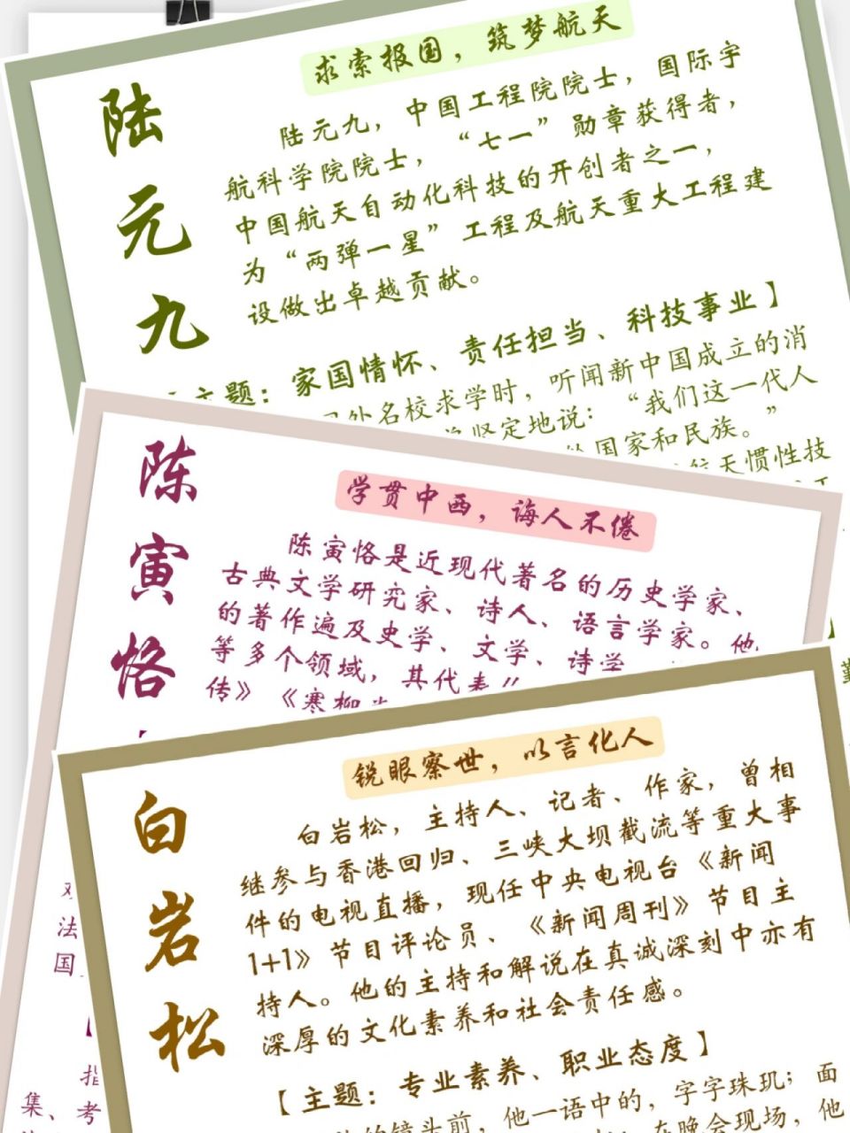 "使命担当"人物素材合集!