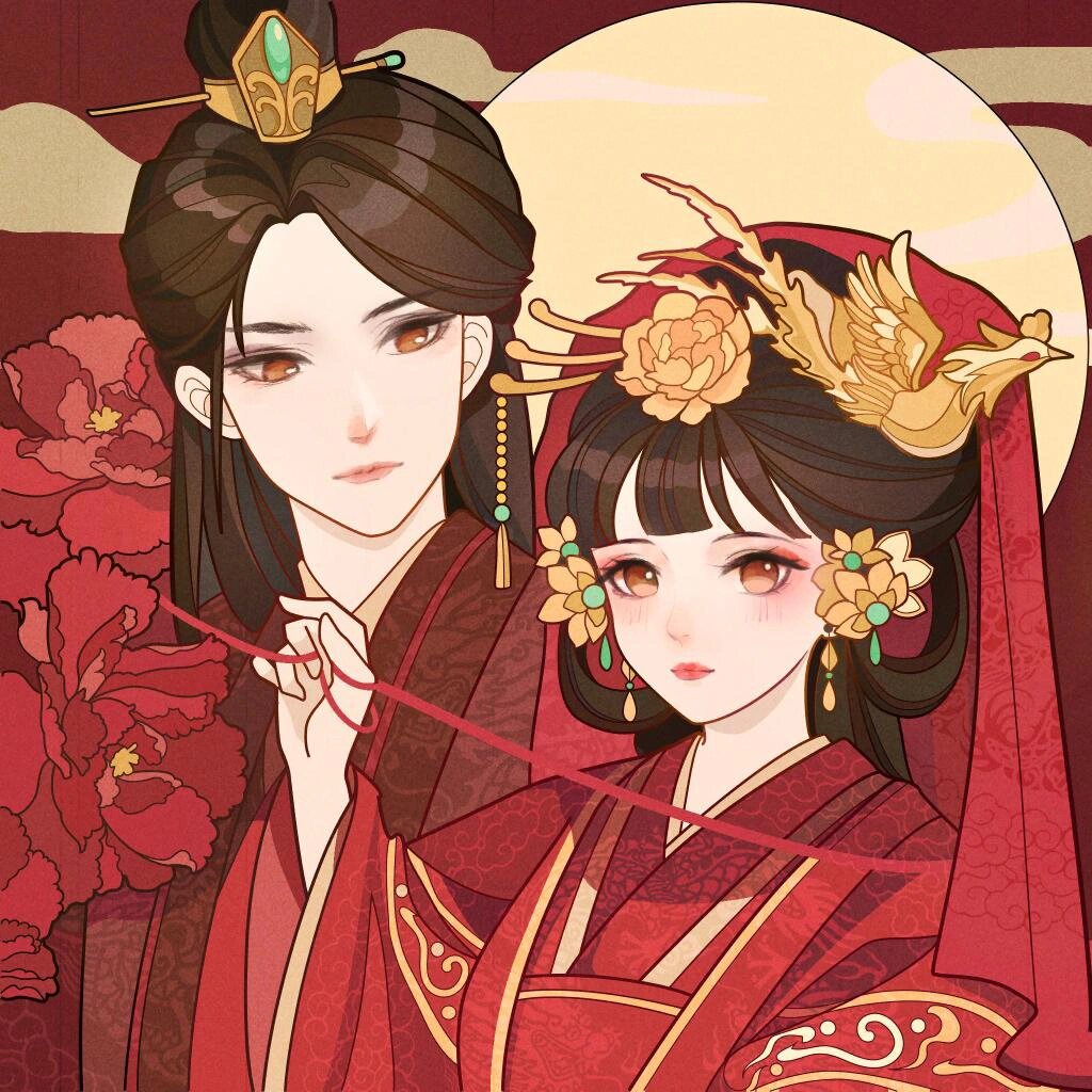 古风情侣洞房头像