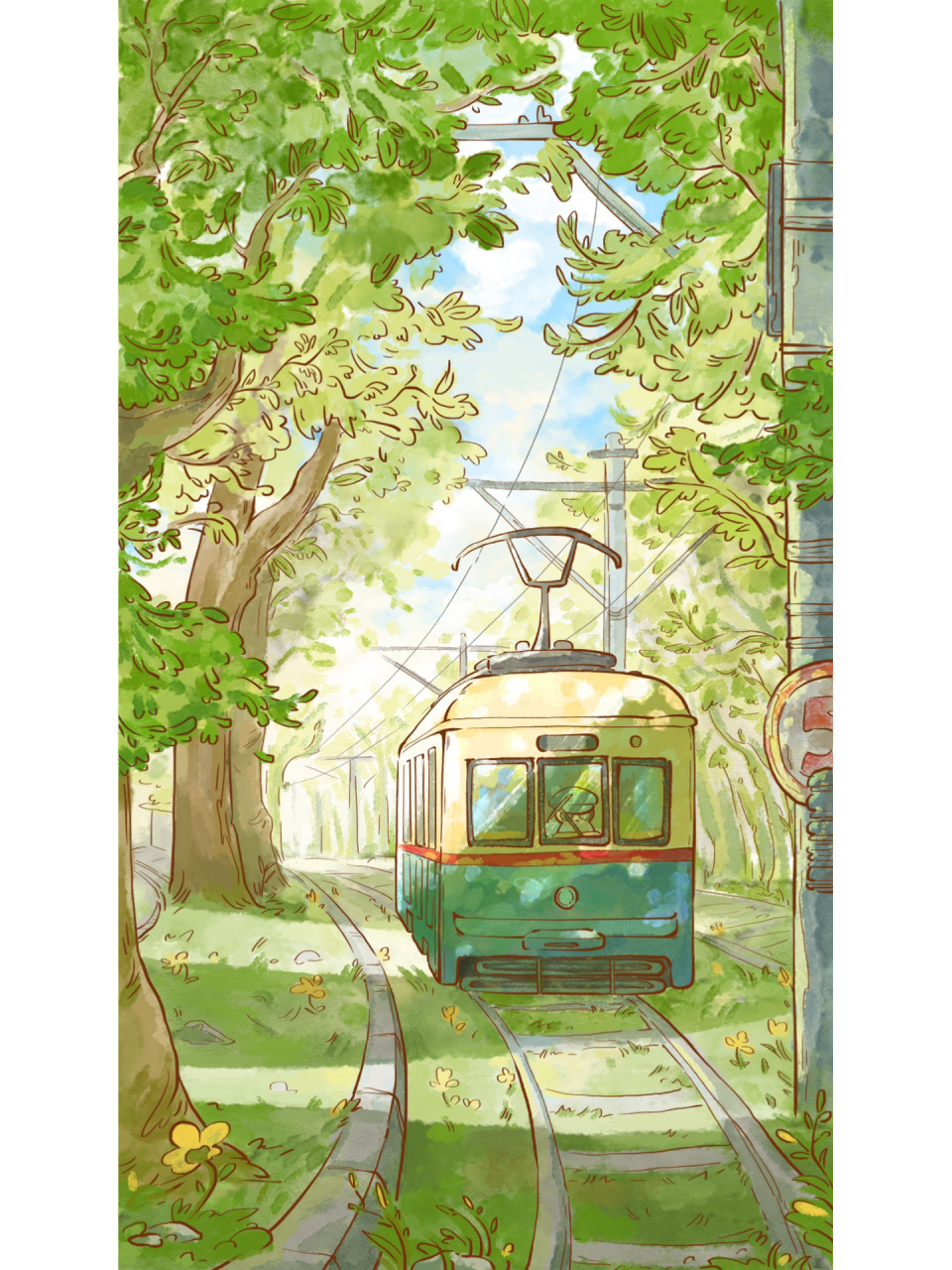 画下长春的一百个角落|54路有轨电车 叮叮当当的回忆  "摩电"是长春人