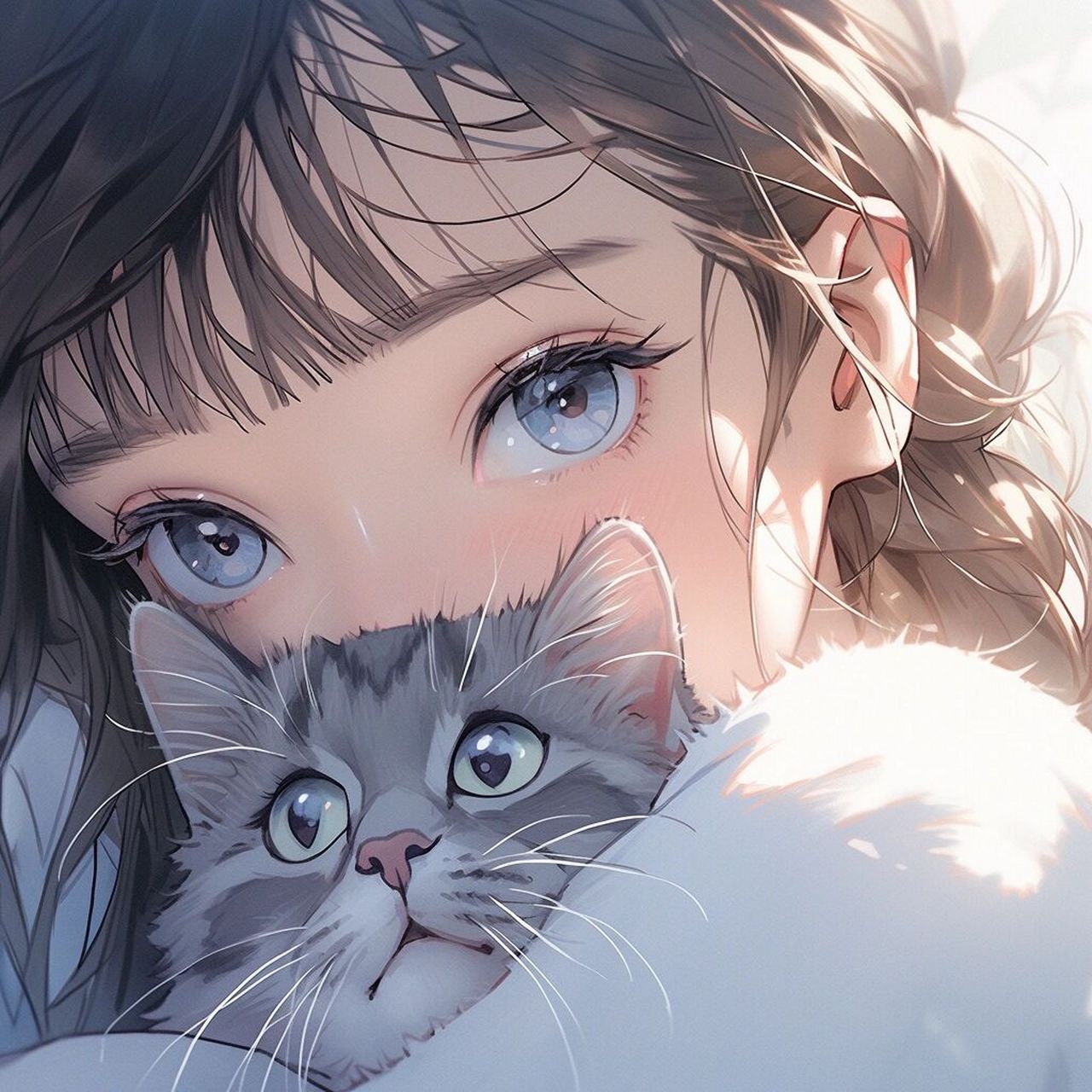 女生抱猫头像16图 一些抱宠物的女生头像 	 下次出一些抱98的女生