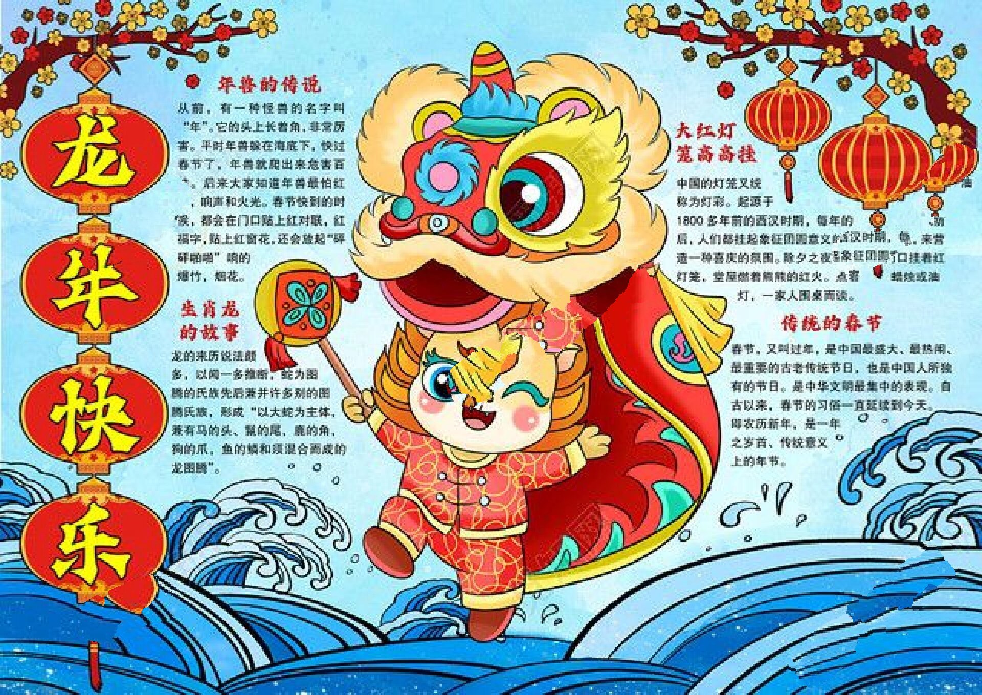 902024新出炉国潮风手抄报来啦!