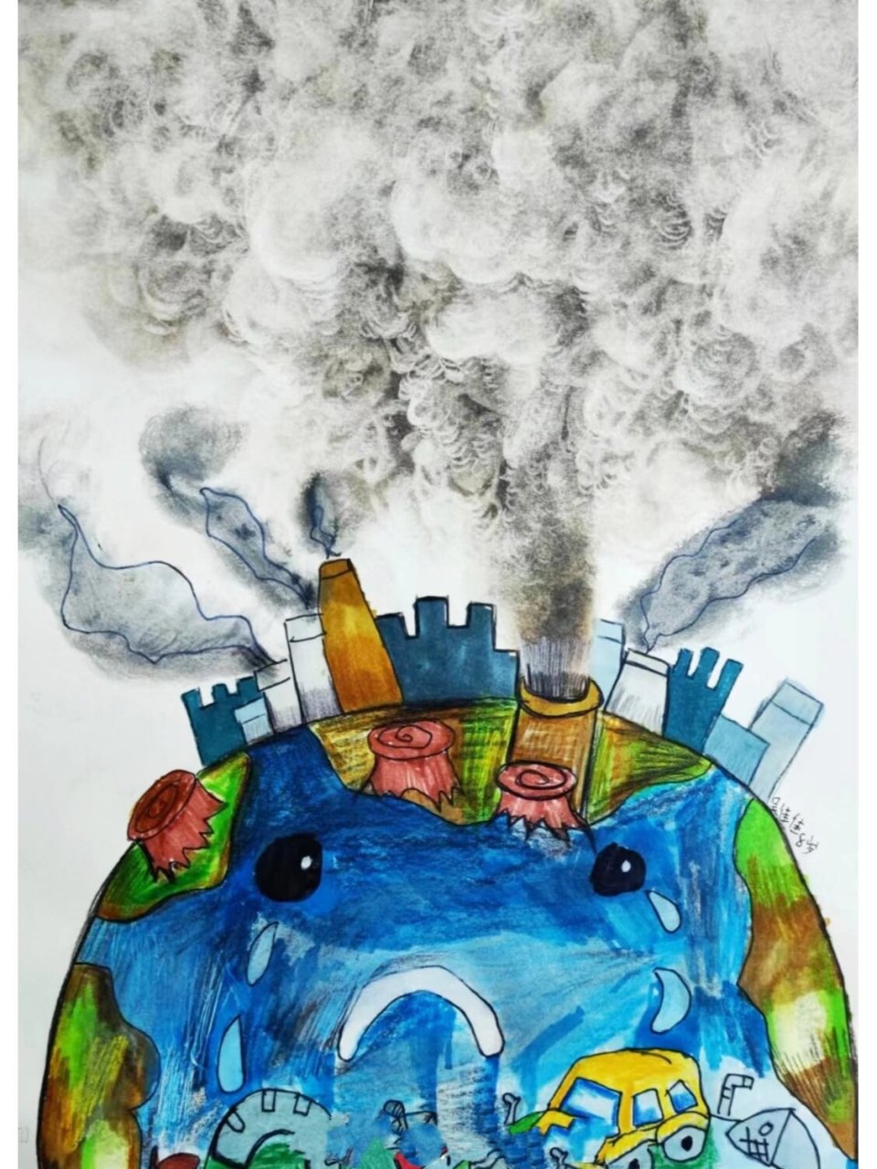 创意趣味素描# #创新素描# #少儿美术##线描# #儿童美术# #绘画教程