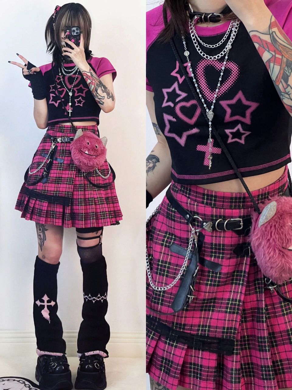 每日穿搭96非主流少女必备配色来了 层层叠叠的黑7015