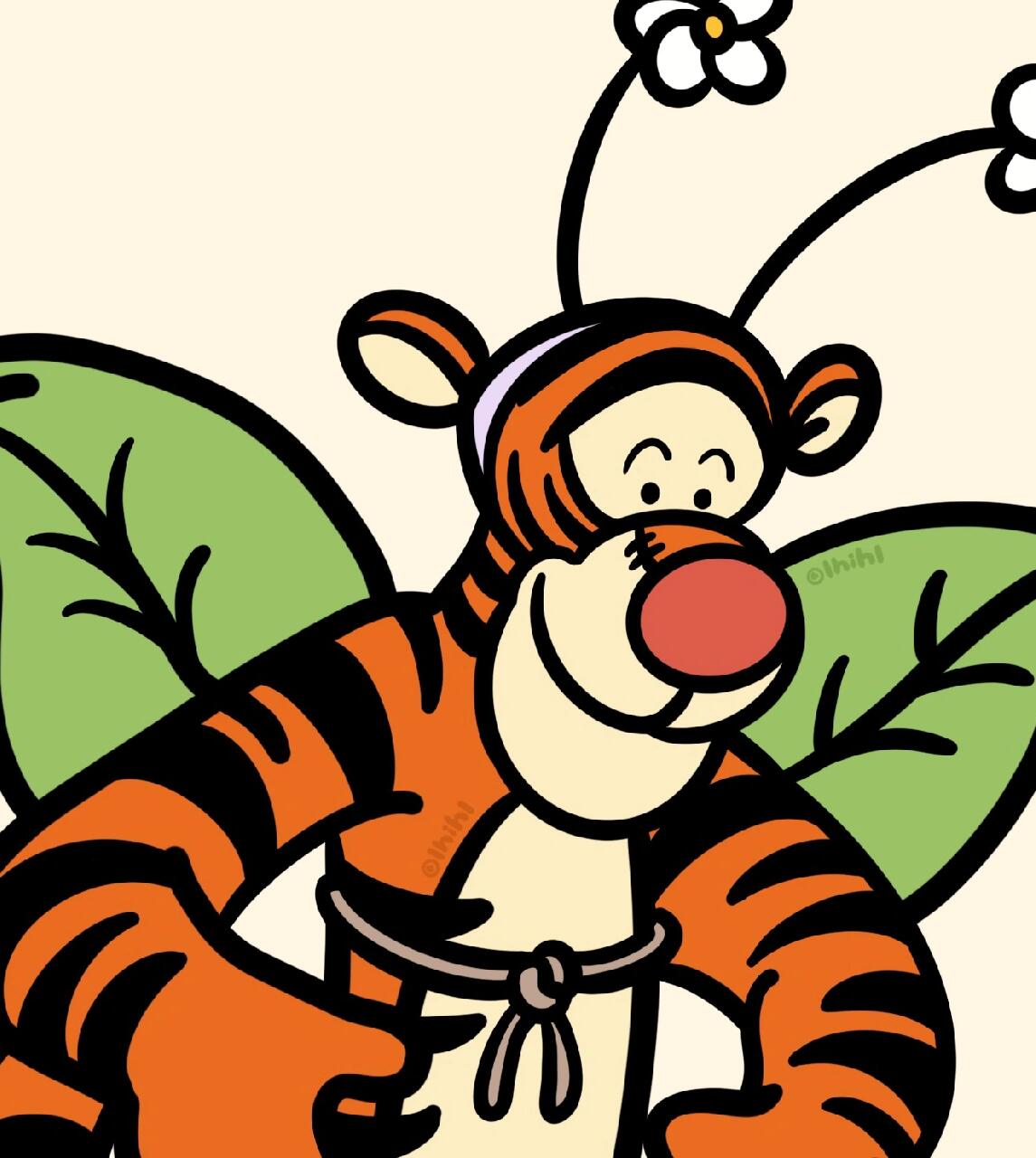 跳跳虎花仙子头像手绘95|百亩森林系列93