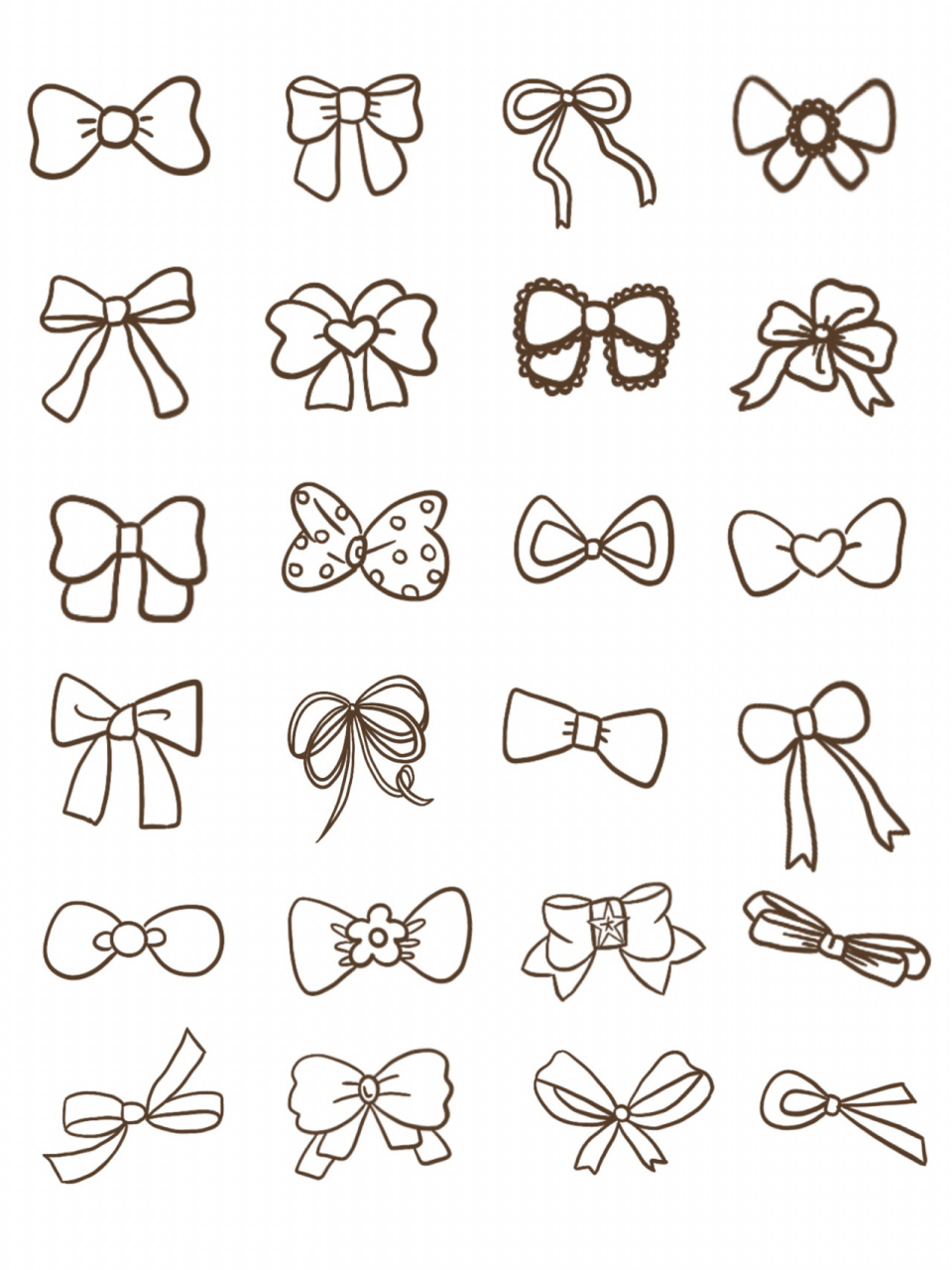 手账素材|可爱蝴蝶结96画法大全 零基础蝴蝶结画法教程都在这里啦