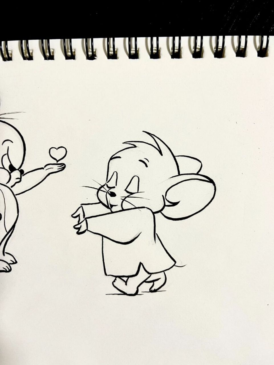 零基础手绘|简笔画|汤姆杰瑞|猫和老鼠 当一只傲娇的杰瑞碰到一只装傻