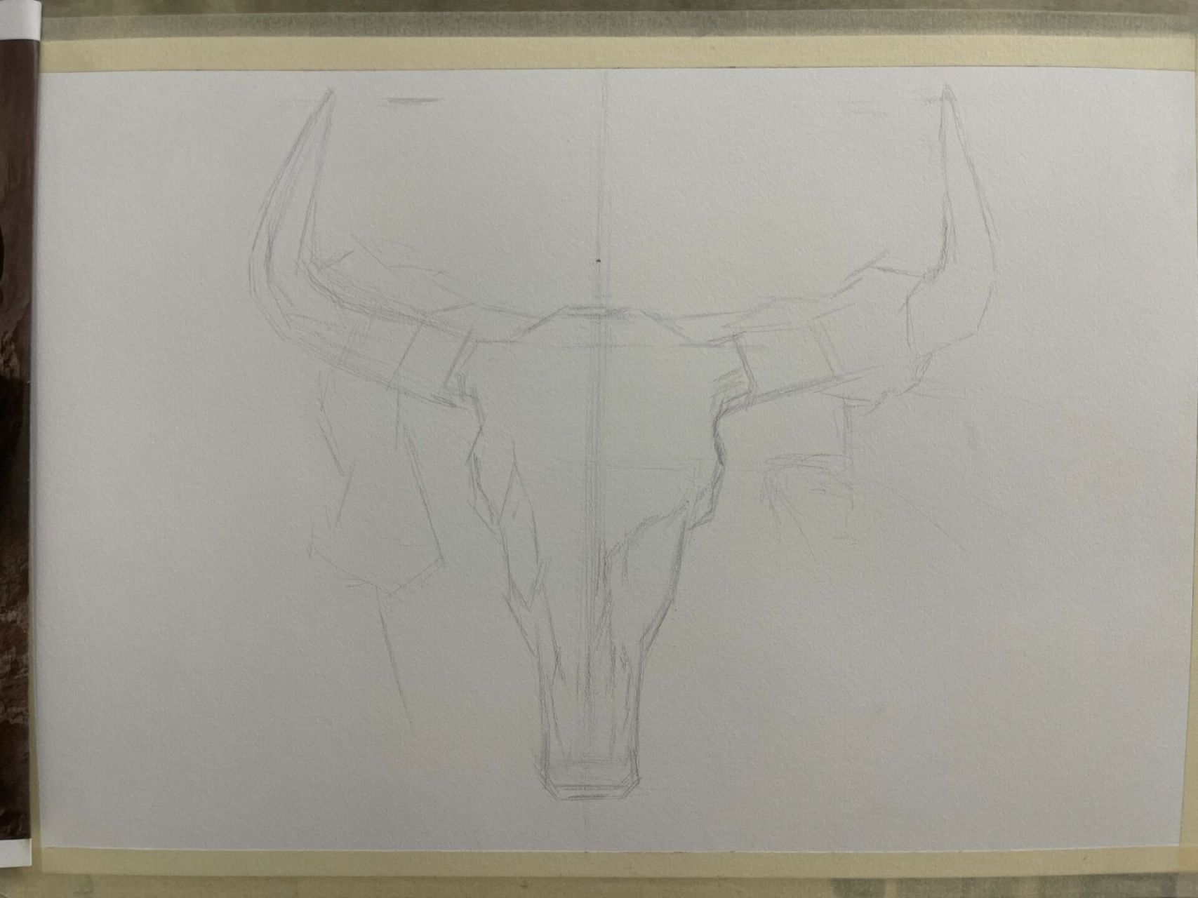 完整!(牛头骨素描教程) 素材在后面(可自取)