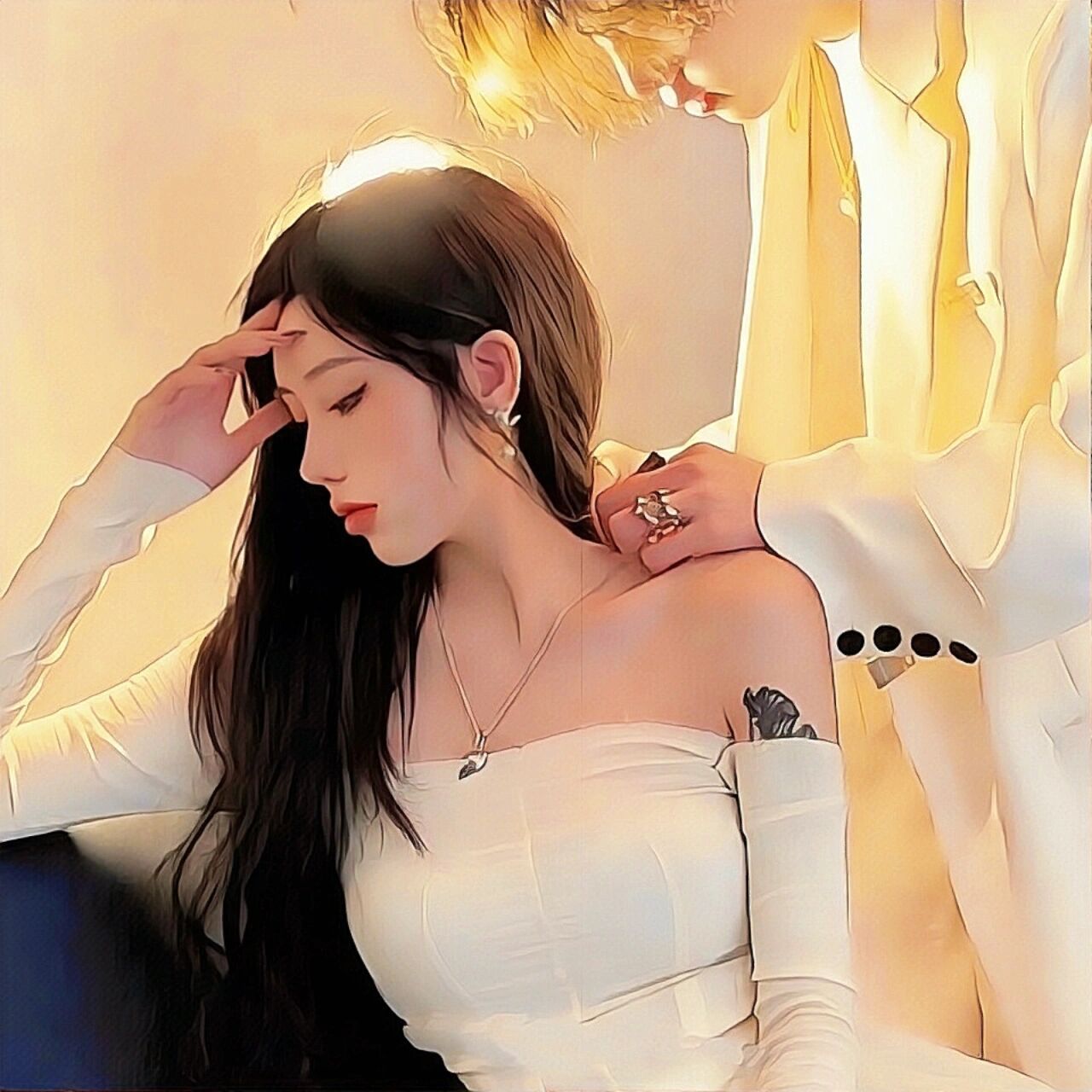 情侣头像双人高质量情头真人