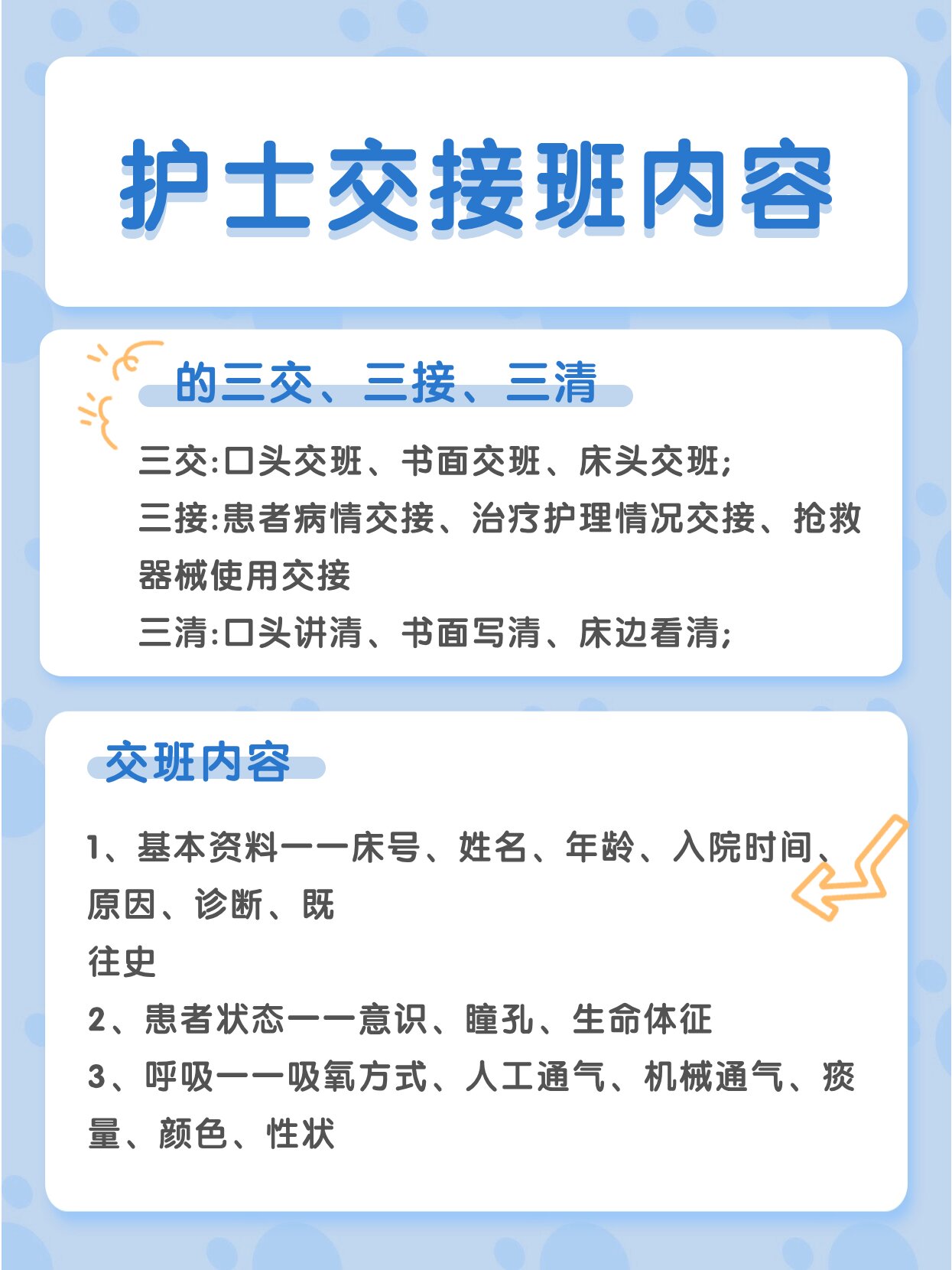 护士👩‍⚕️交接班内容
