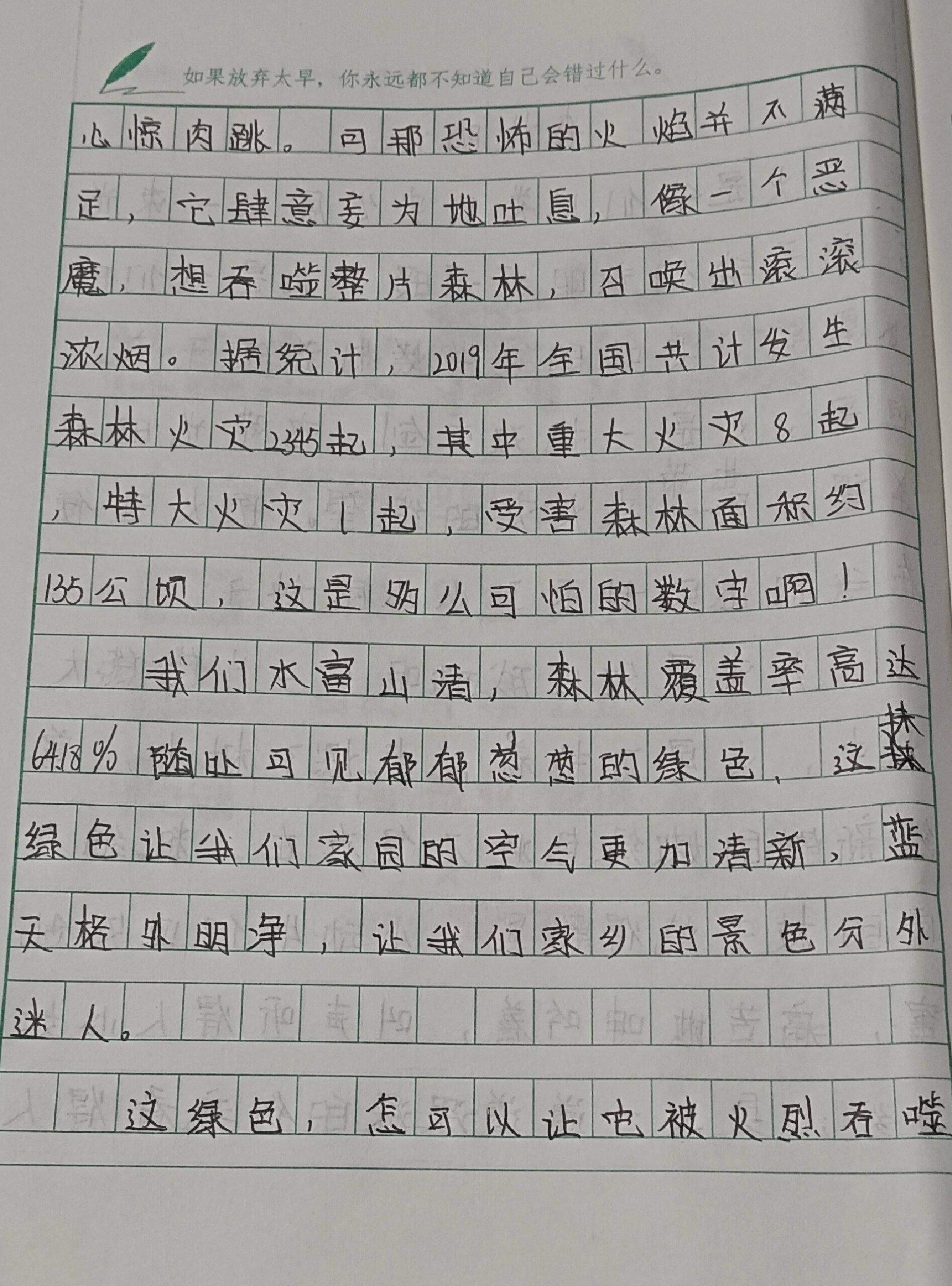 防火作文1000字图片