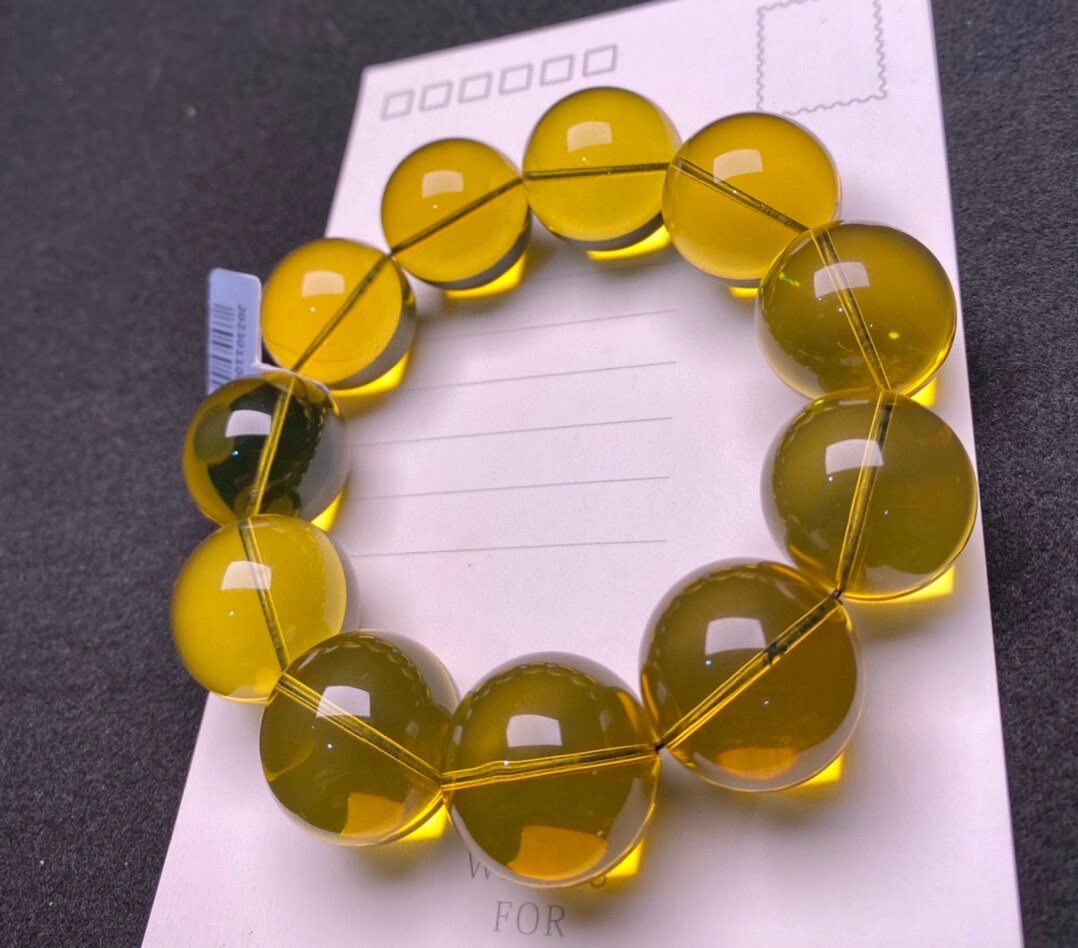 天然5a级净水蓝珀手链