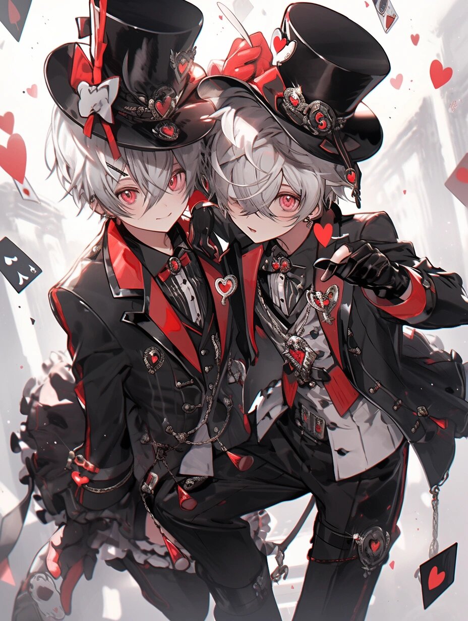 双子 | 动漫男生头像壁纸插画素材帅气双人