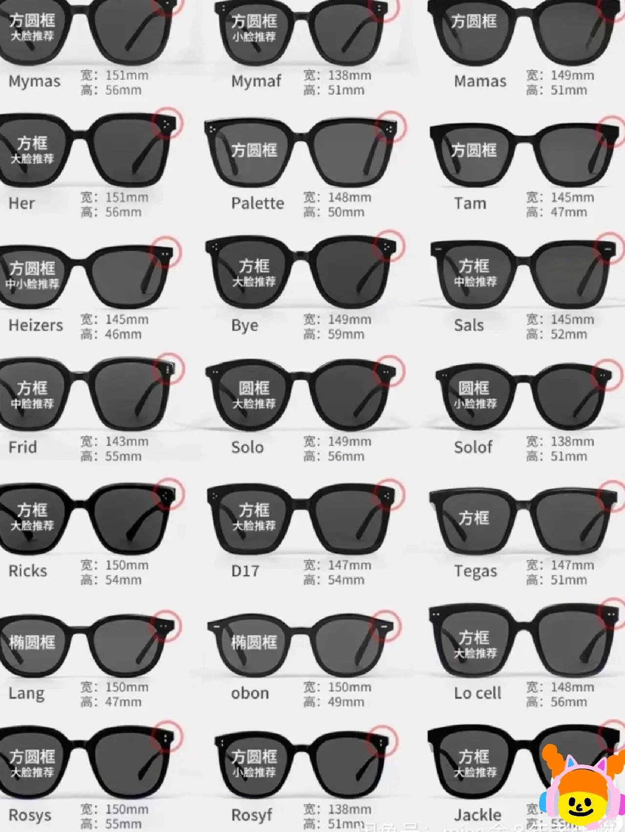 潮人必备gm墨镜大合集来喽