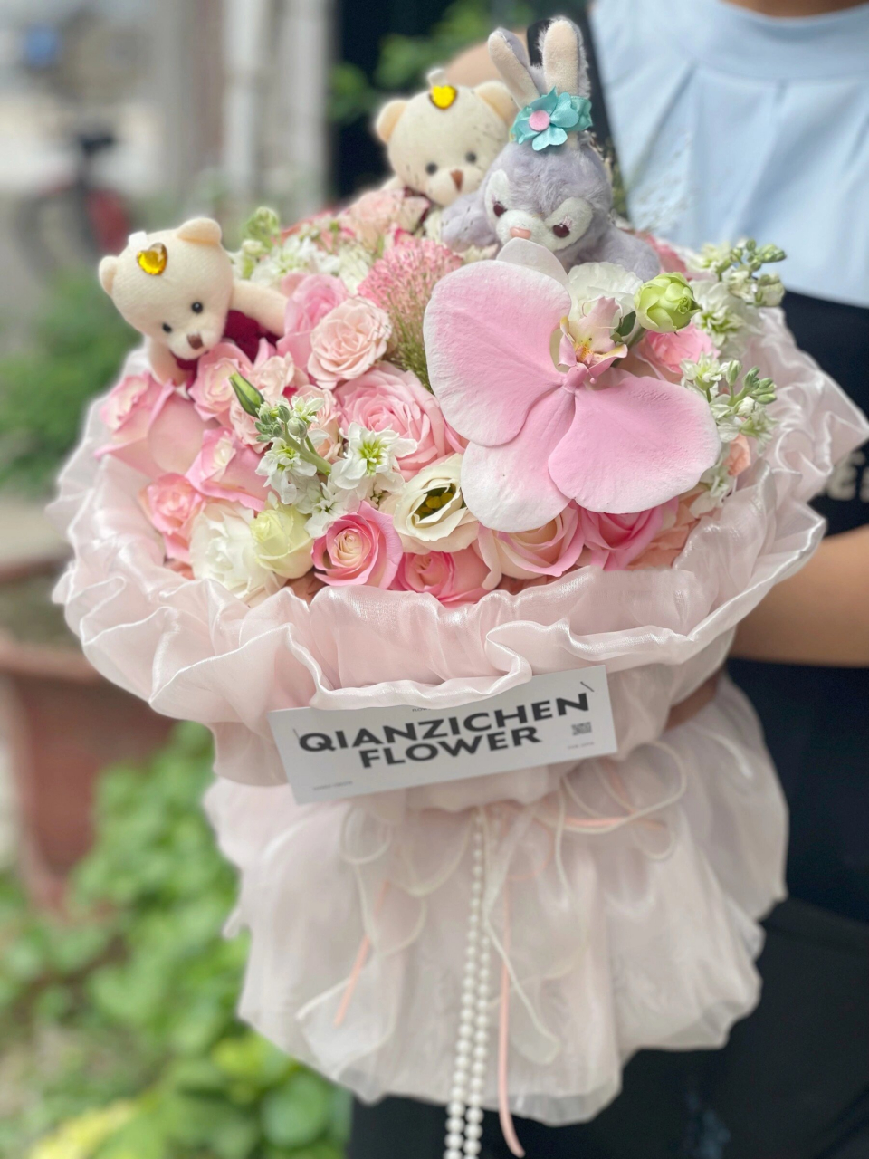 生日花礼 送给10岁女孩公主裙花束
