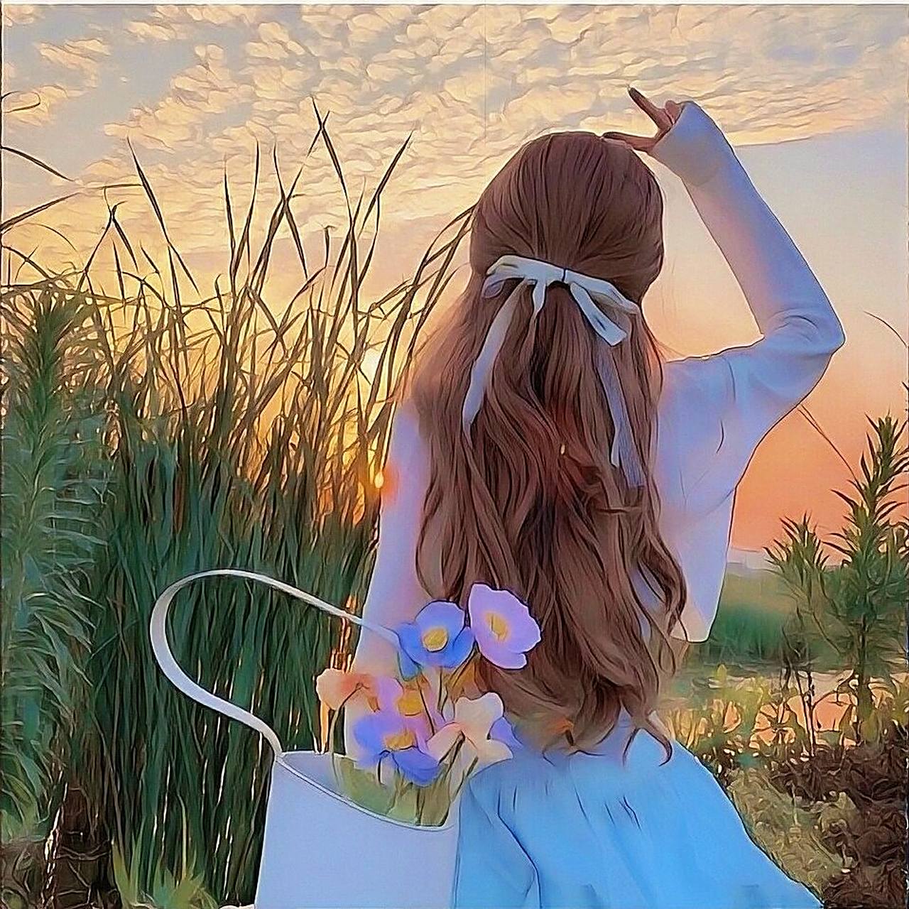 唯美温柔的女生头像