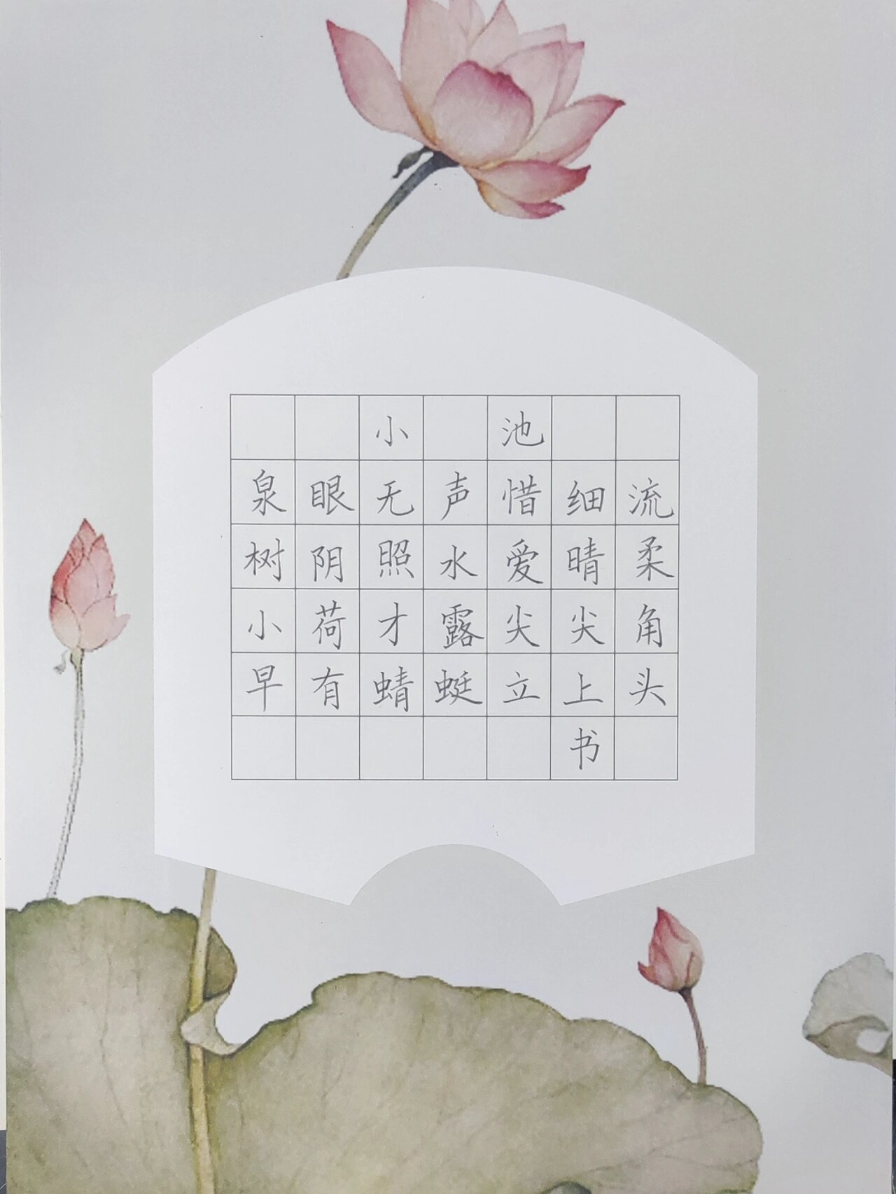 硬笔书法~《小池》