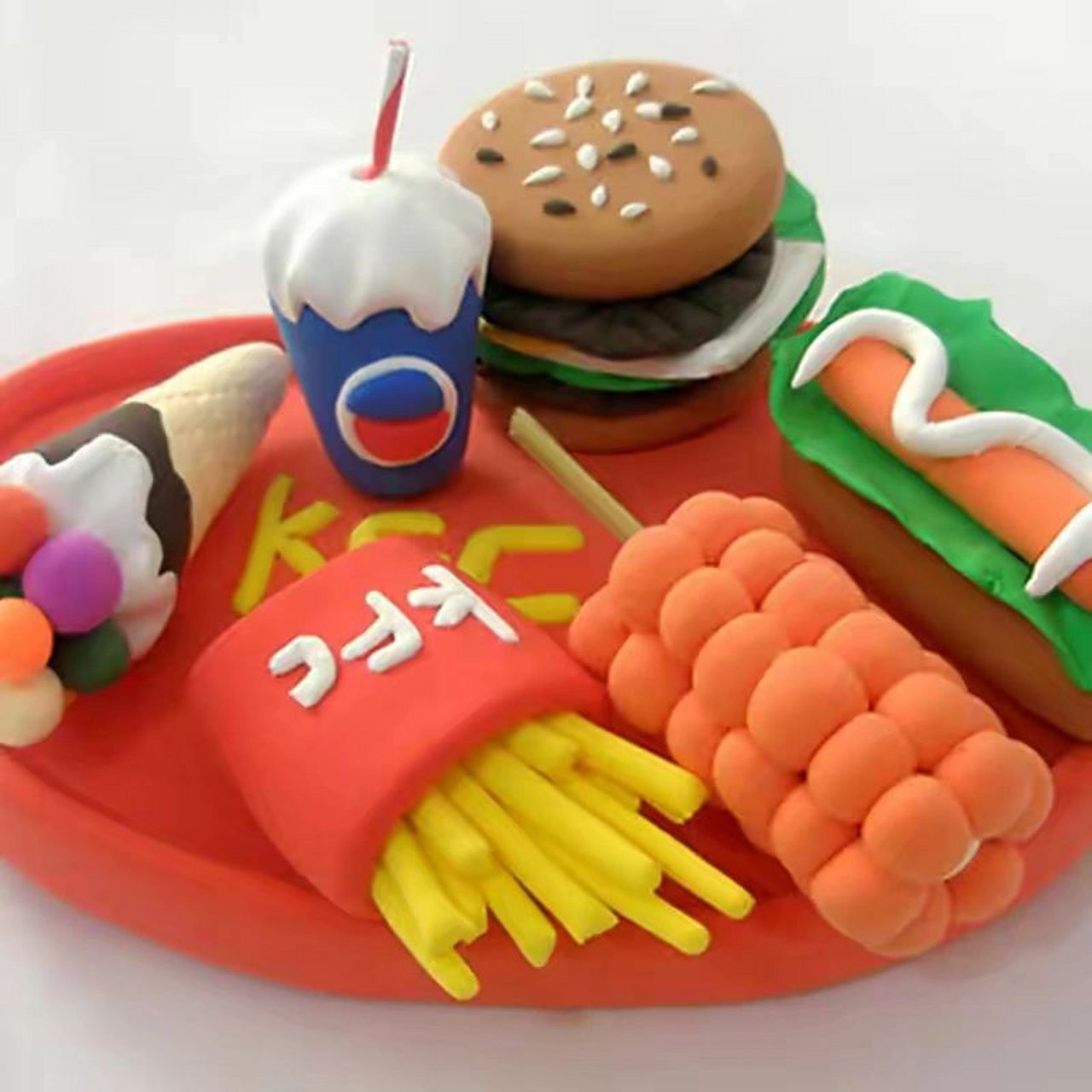 彩泥kfc汉堡薯条可乐套餐92