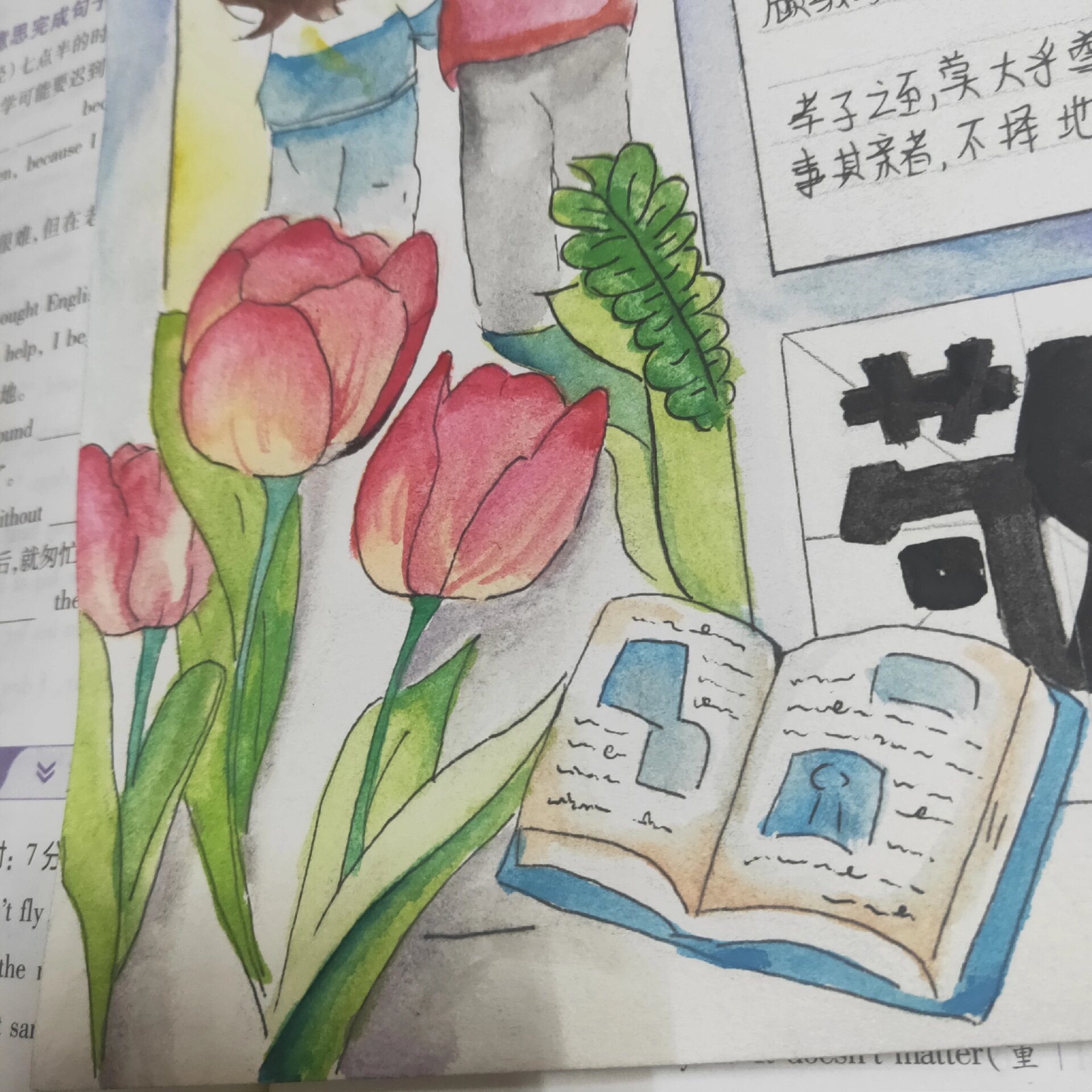 孝亲敬老手抄报96