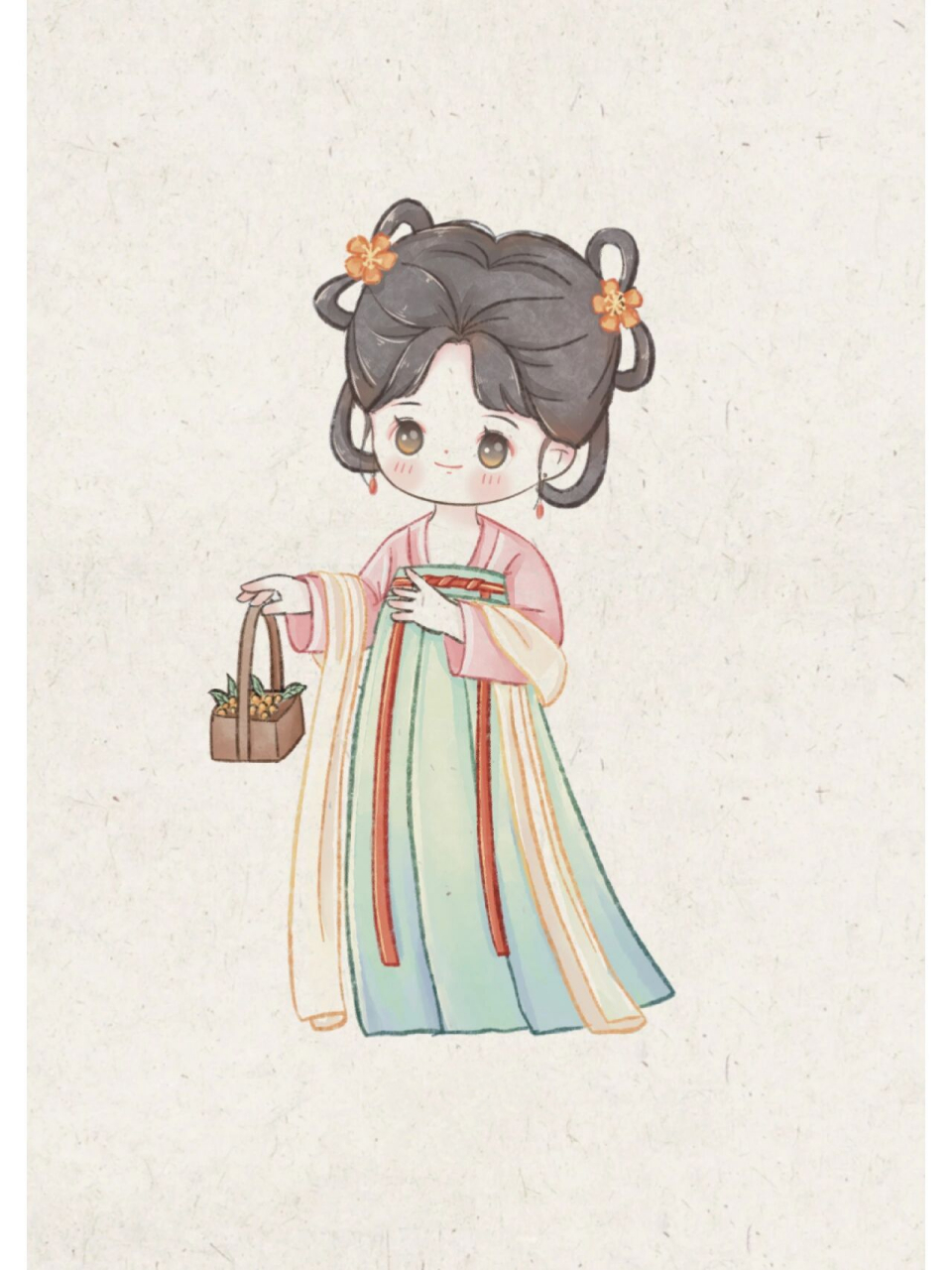 初心插画i可爱q版古风人物少女系列 97爱生活爱画画 我是初心插画