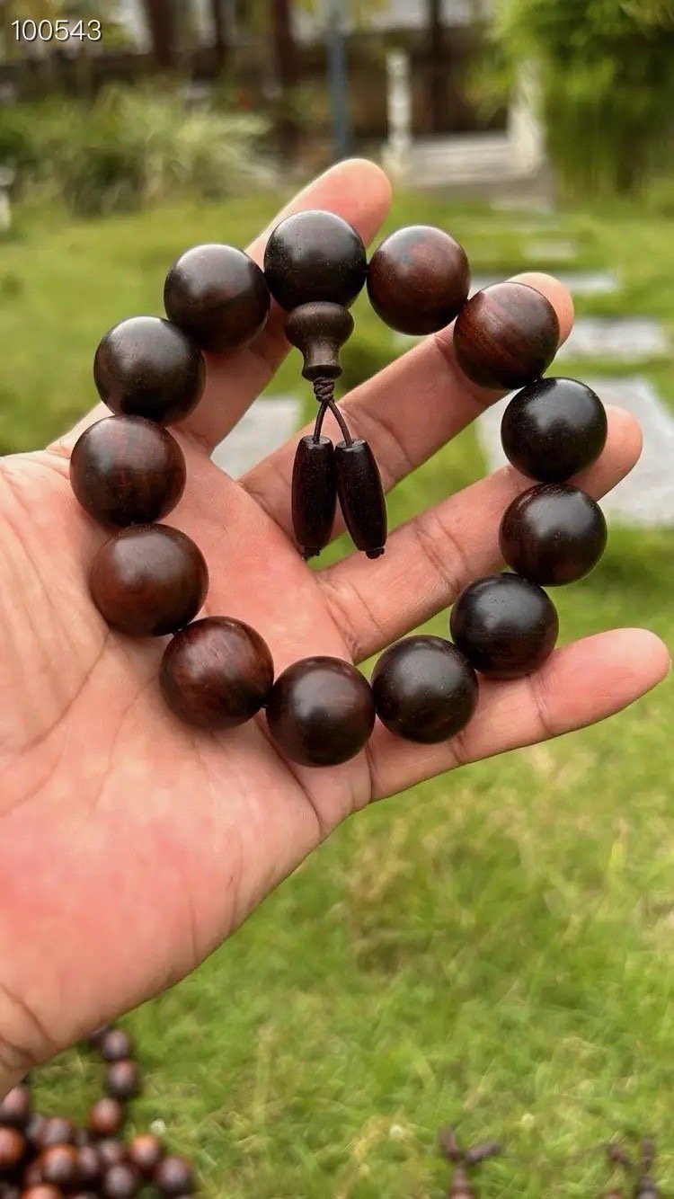 材质保真老挝大红酸枝交趾黄檀佛珠手串2.0 及1